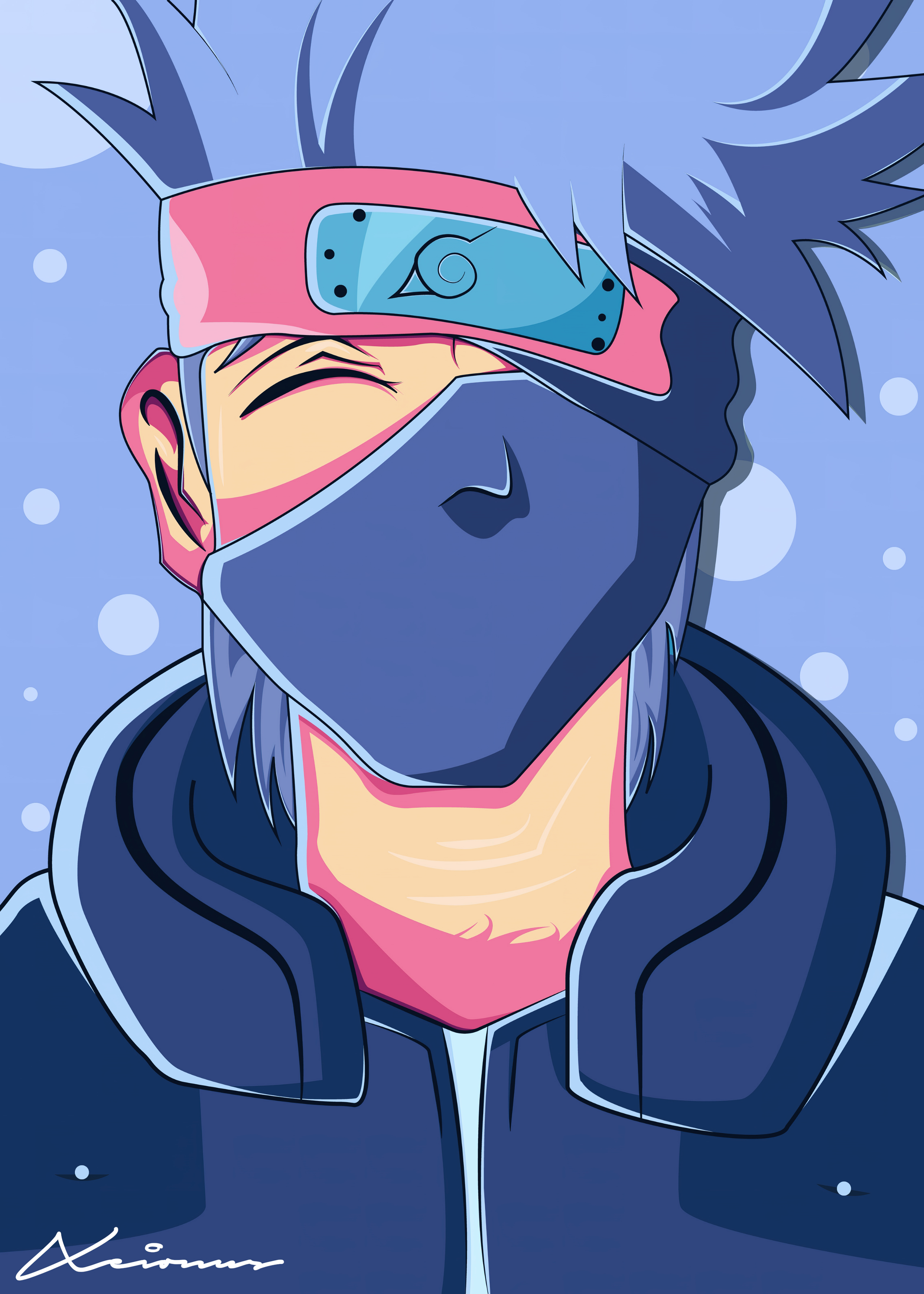 Kakashi Hatake, Digitale Kunst, Illustration, 5K