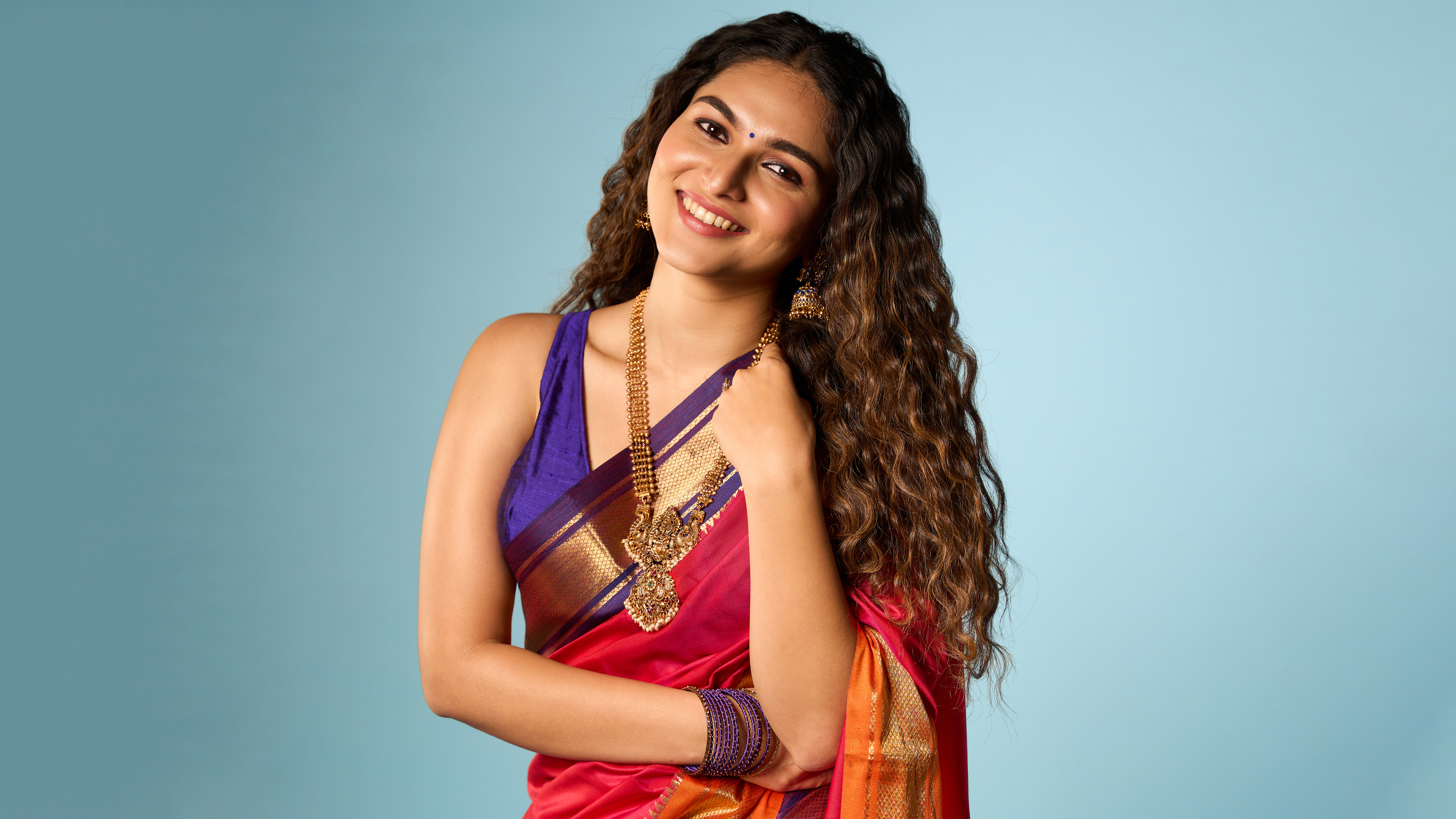 Kayadu Lohar, Saree, Indische Schauspielerin, 5K, 8K, Südindisch