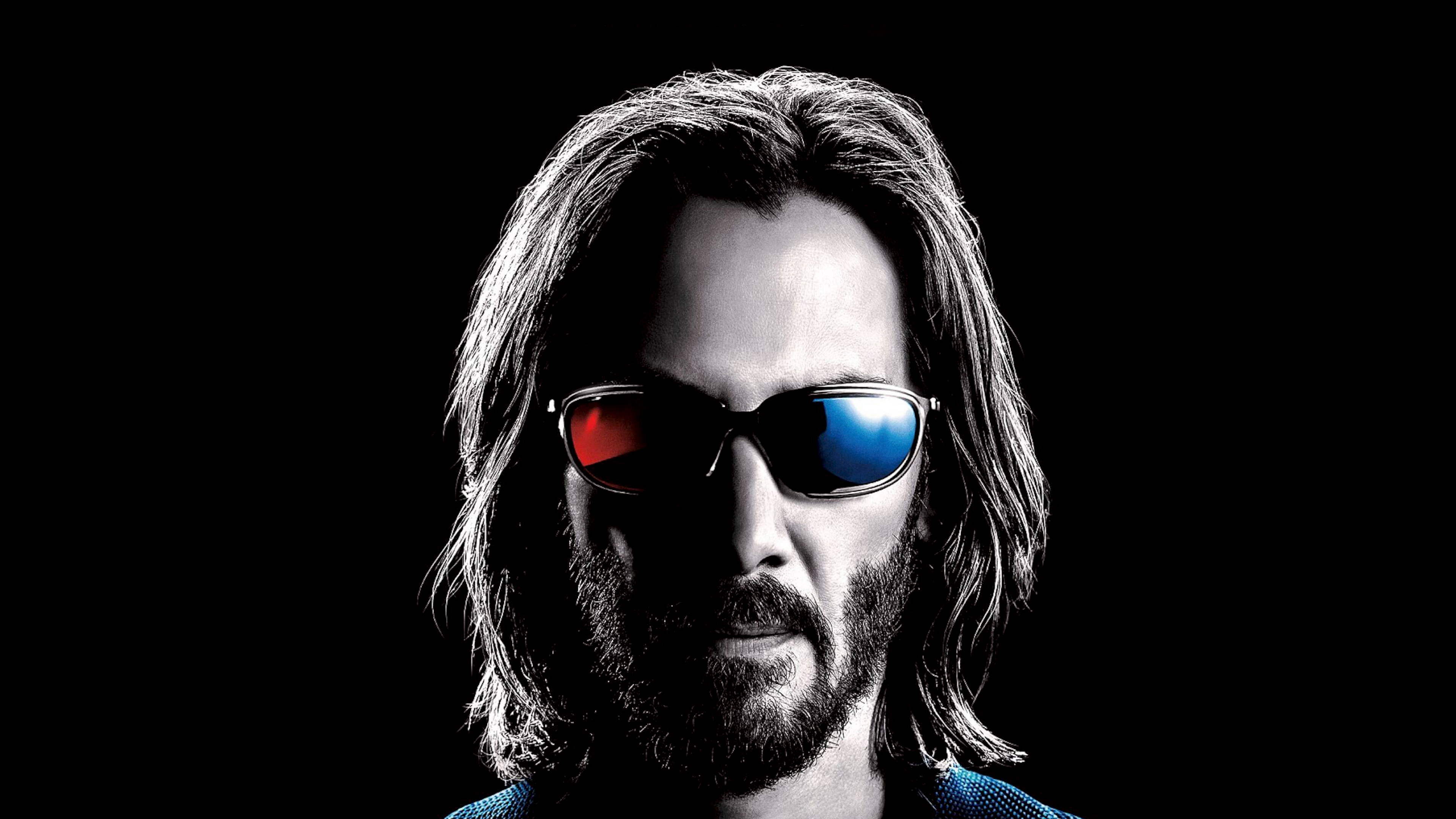 Keanu Reeves, Neo, The Matrix Resurrections, 2022 Filme, Schwarzer Hintergrund, AMOLED