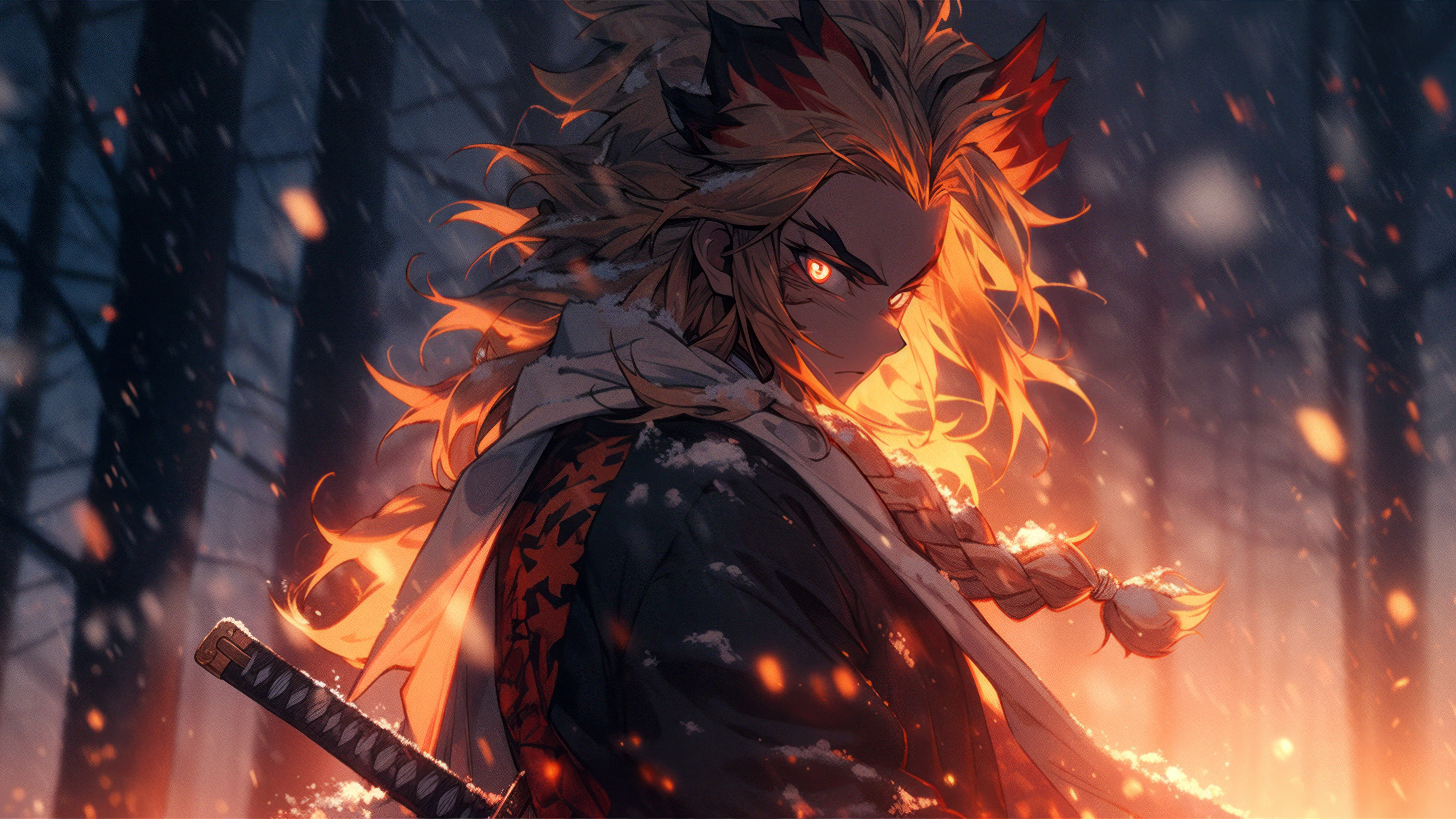 Kyojuro Rengoku, 5K, Demon Slayer: Kimetsu no Yaiba