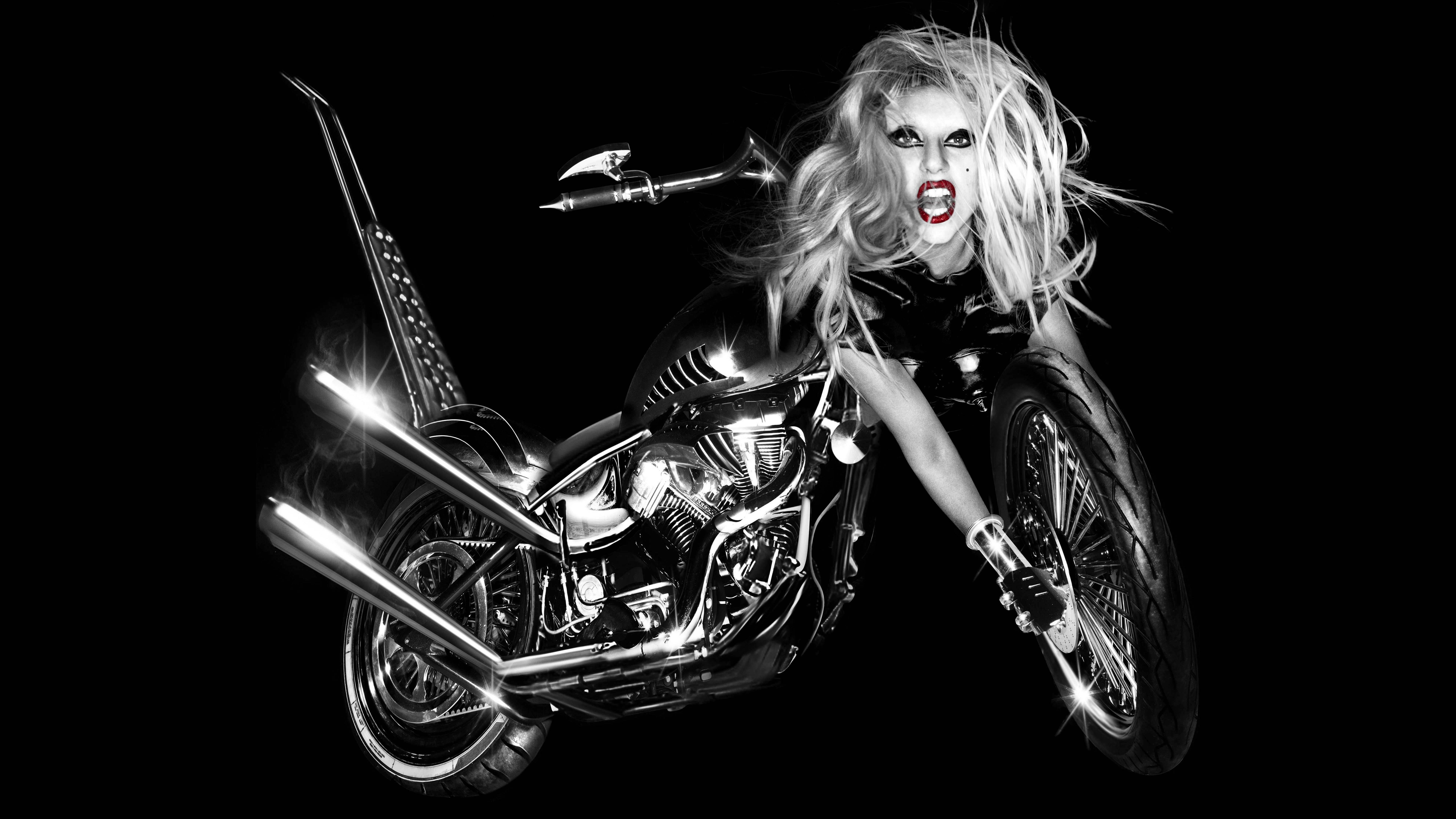 Lady Gaga, Schwarzer Hintergrund, 5K, 8K