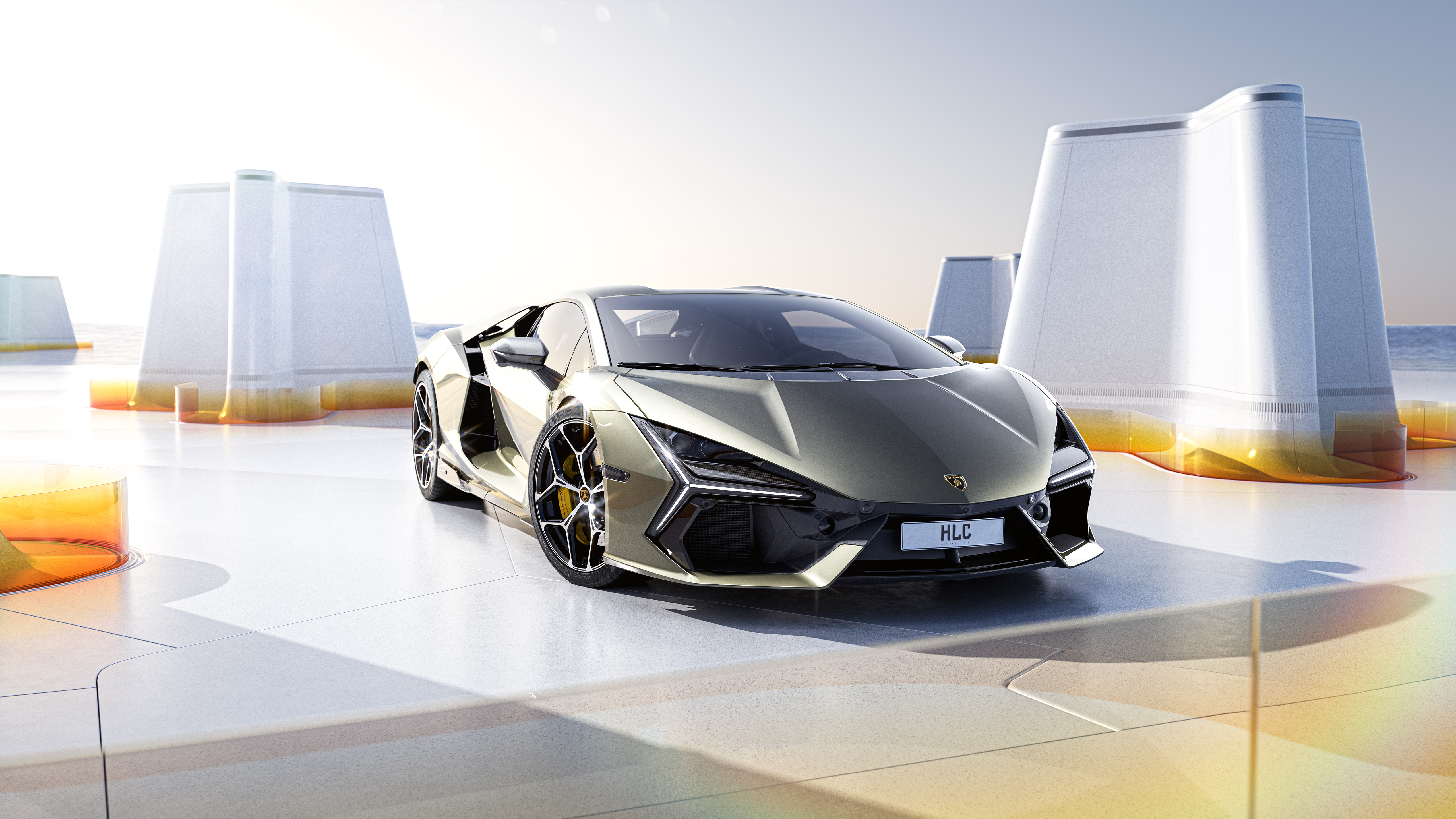 Lamborghini Revuelto, CGI, 5K, Ästhetisch, Hybrid-Sportwagen