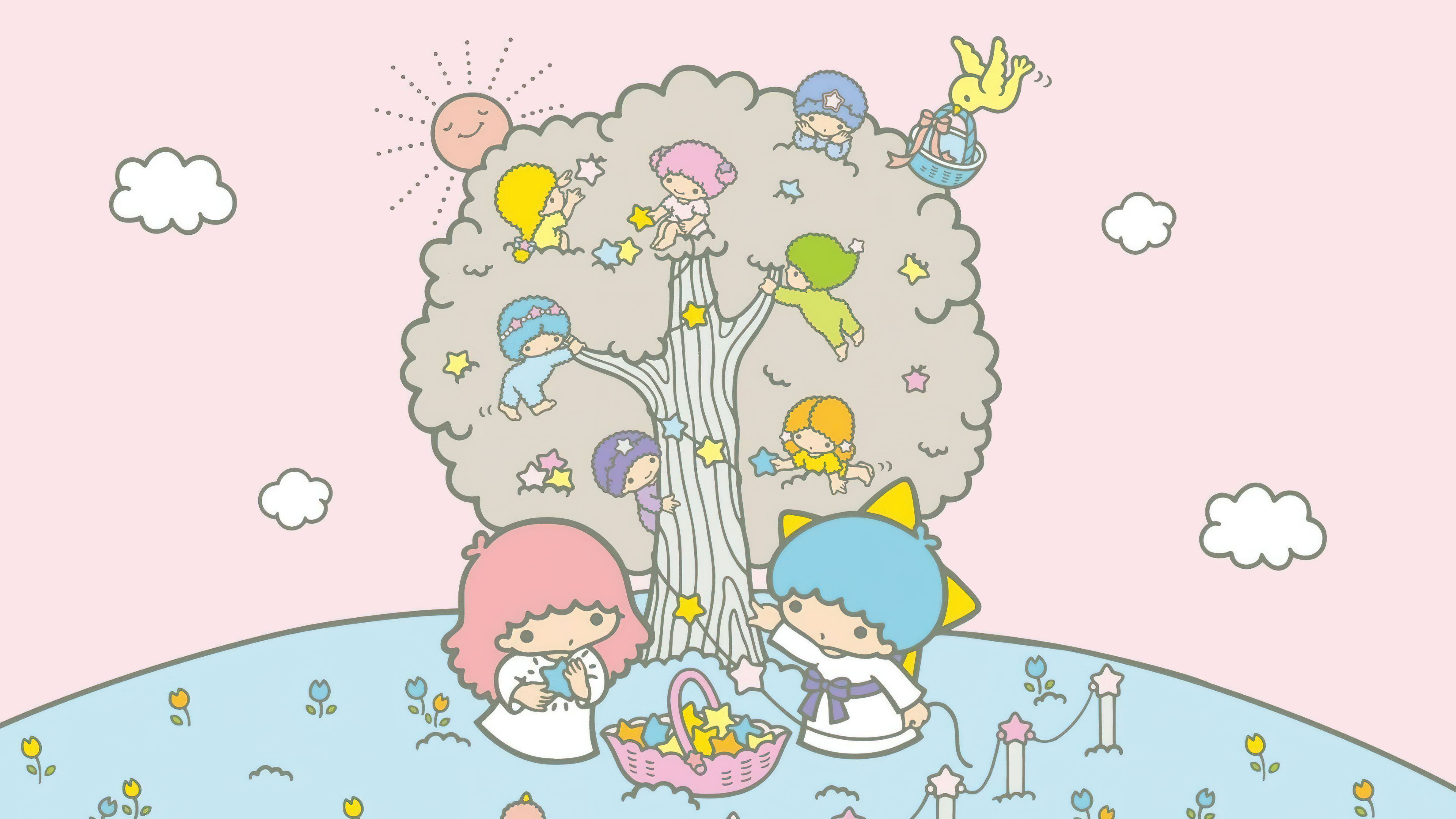 Little Twin Stars, Kiki and Lala, Pastell, Ästhetisch, Cartoon, Sanrio