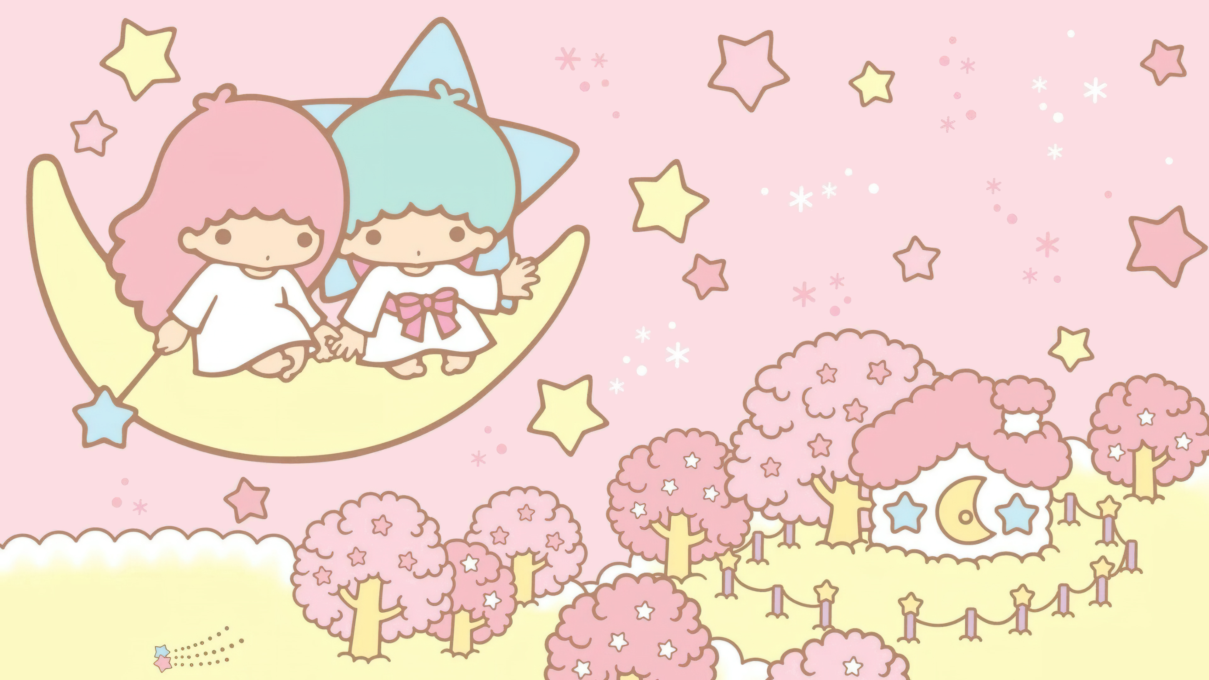Little Twin Stars, Rosa ästhetisch, Kiki and Lala, Cartoon, Sanrio