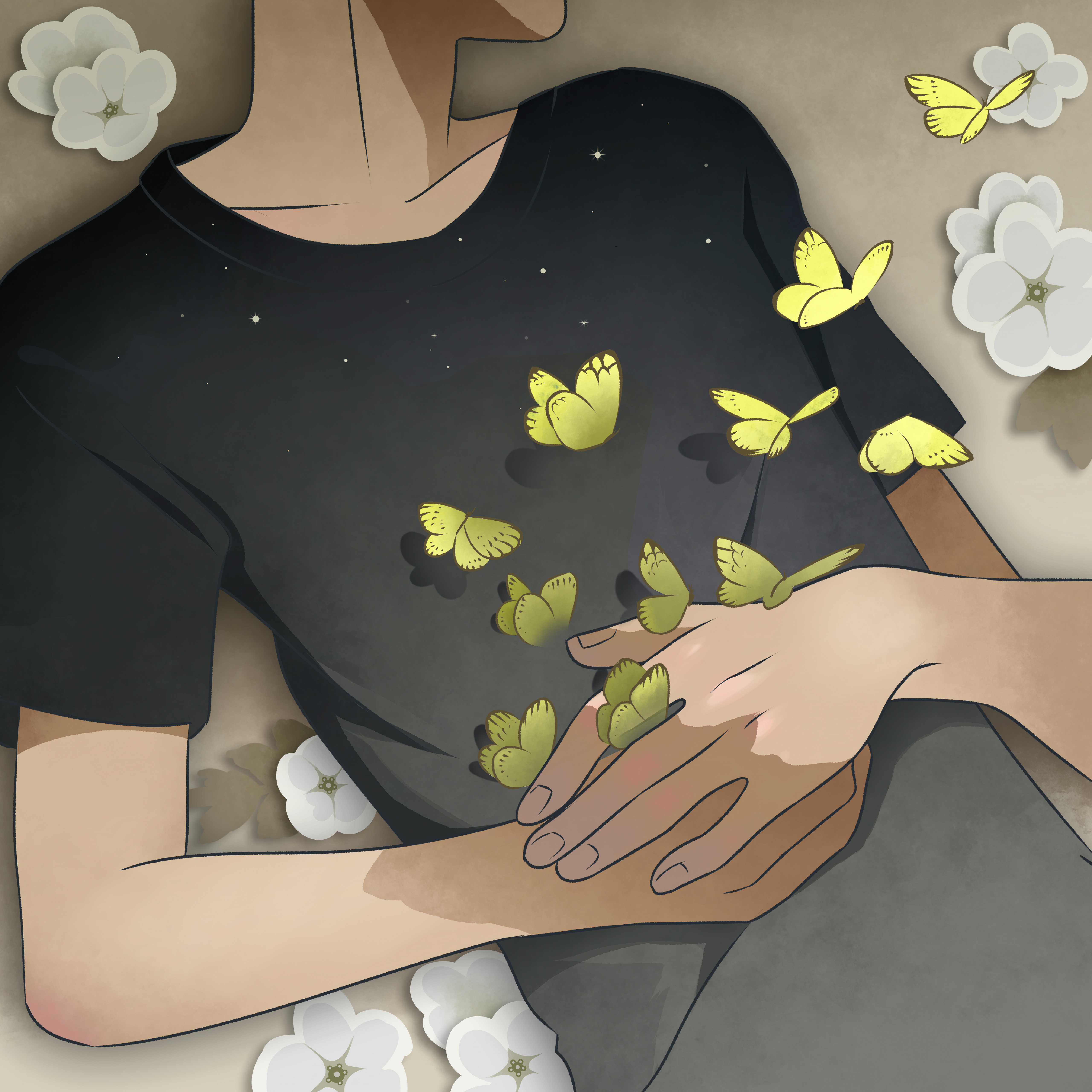 Lofi, Illustration, Schmetterlinge, 5K