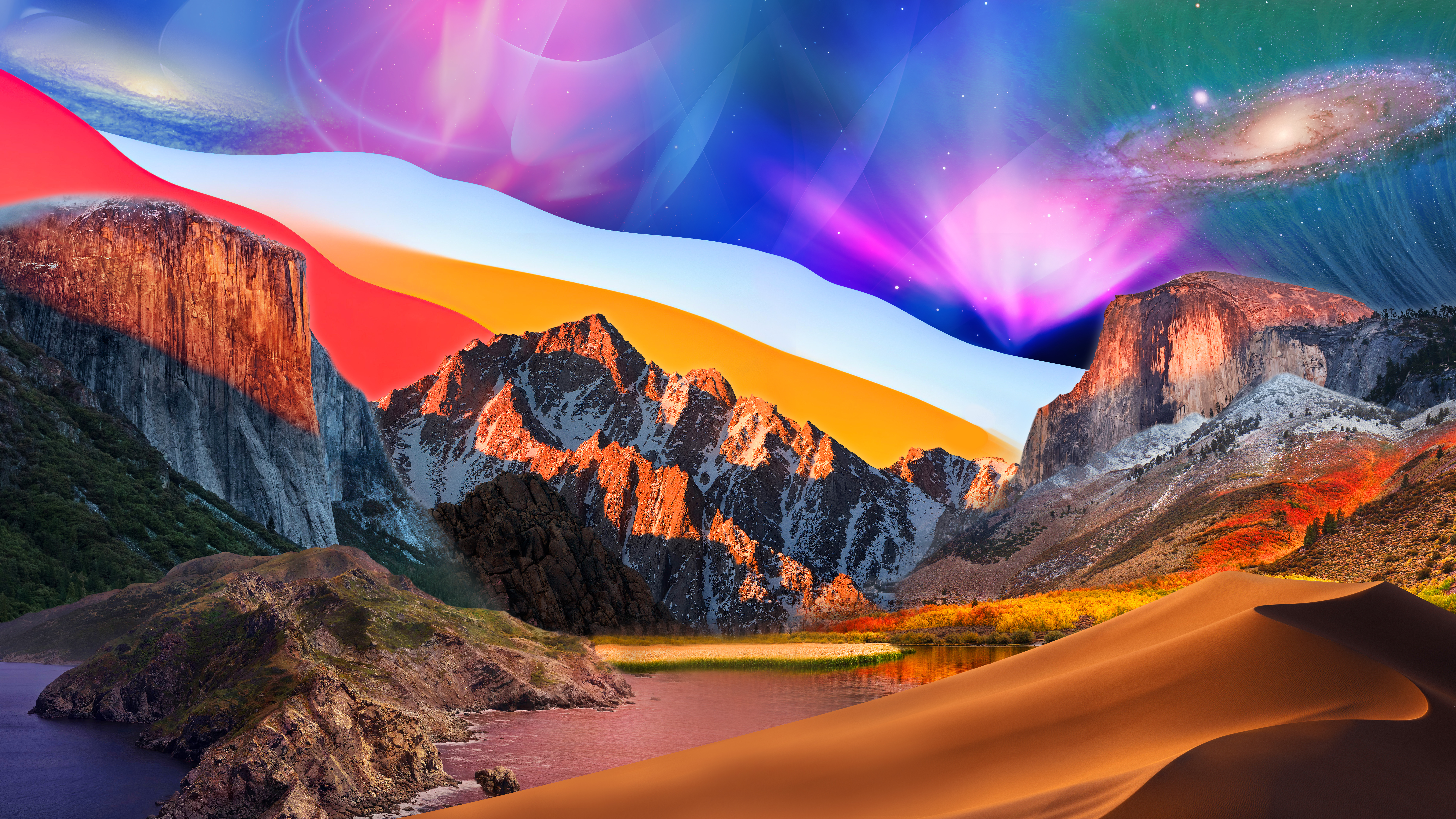 macOS, Fusion, 8K, macOS Big Sur, Mac OS X, 5K, Landschaft, Farbenfroh