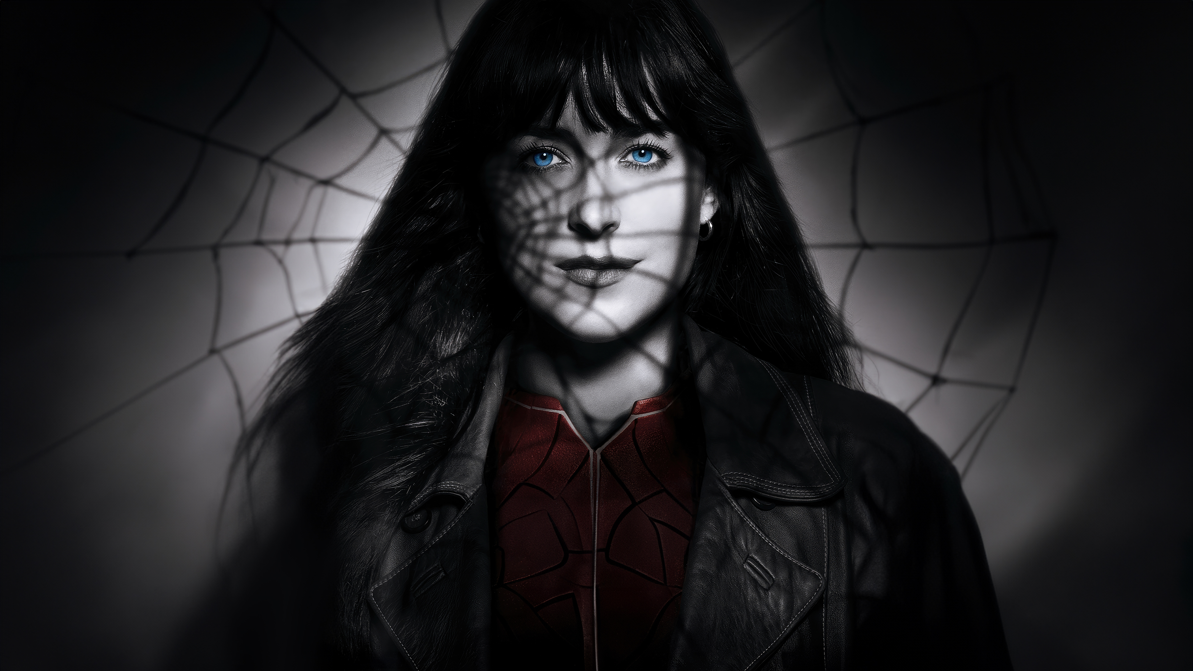 Madame Web, Dakota Johnson, Dunkler Hintergrund, Filme 2024, Cassandra Webb