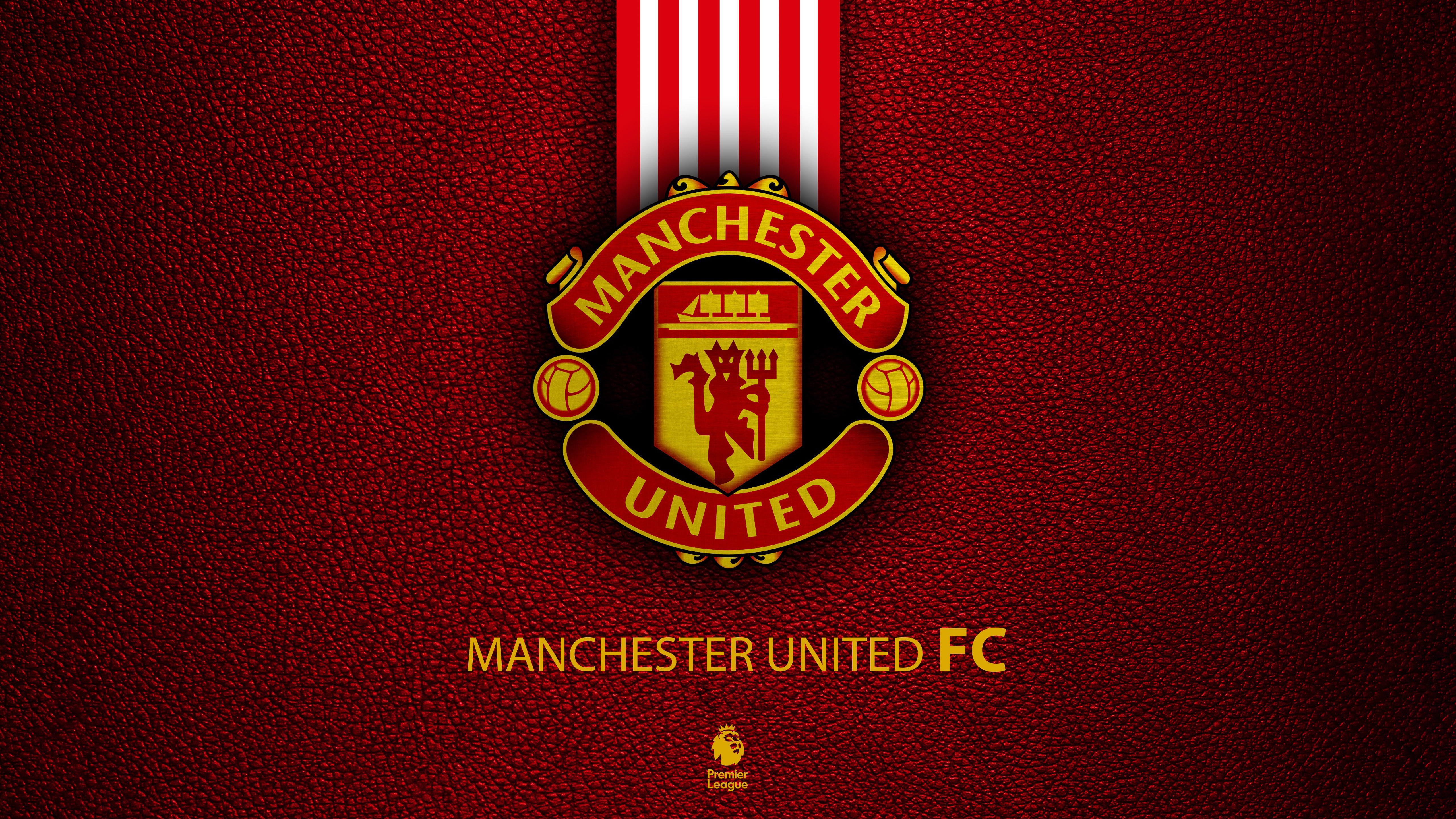 Manchester United, Emblem, Fußballverein, Logo, Roter Hintergrund, Dunkelrot