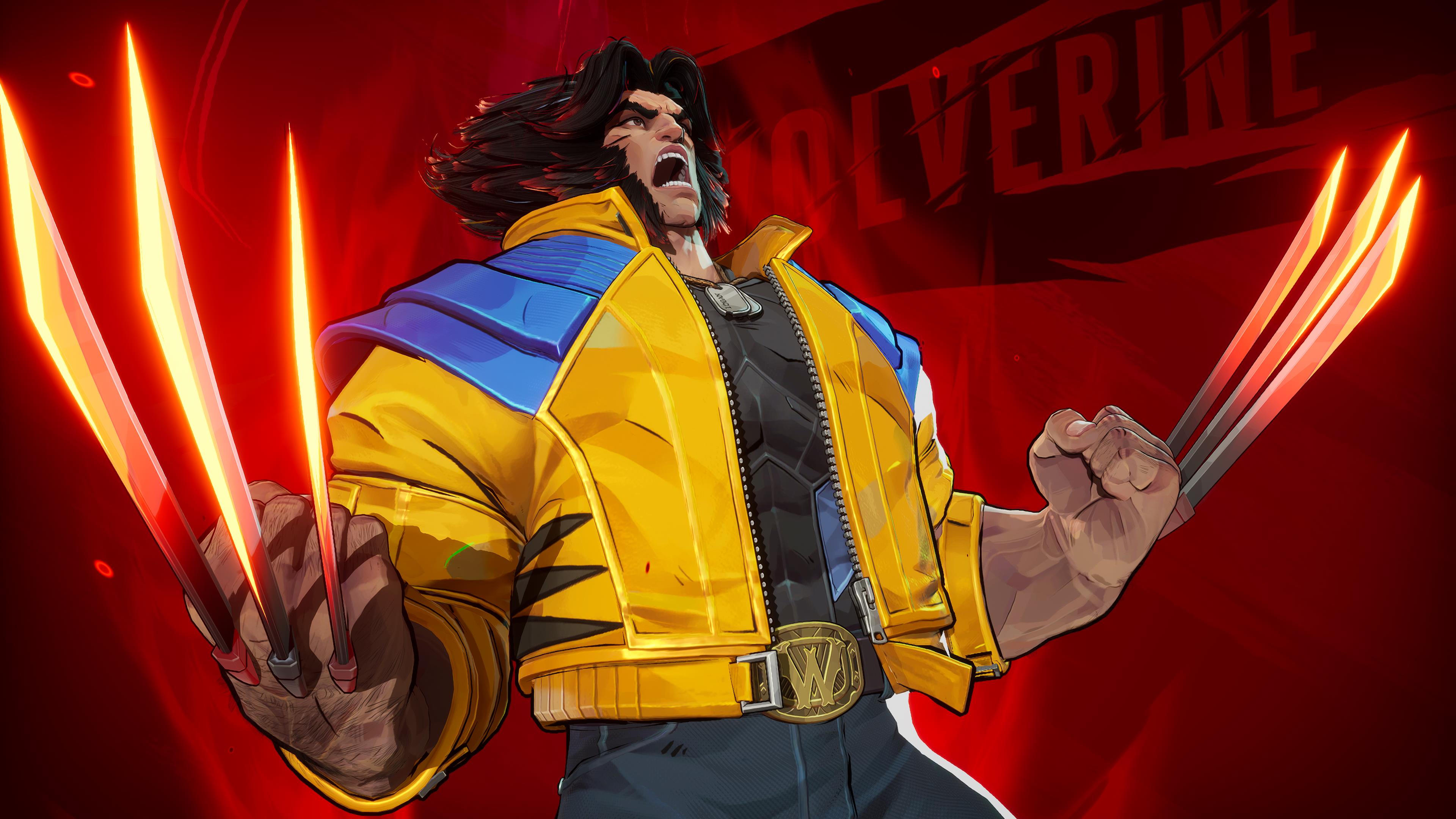Marvel Rivals, Wolverine, Roter Hintergrund, 2024 Spiele