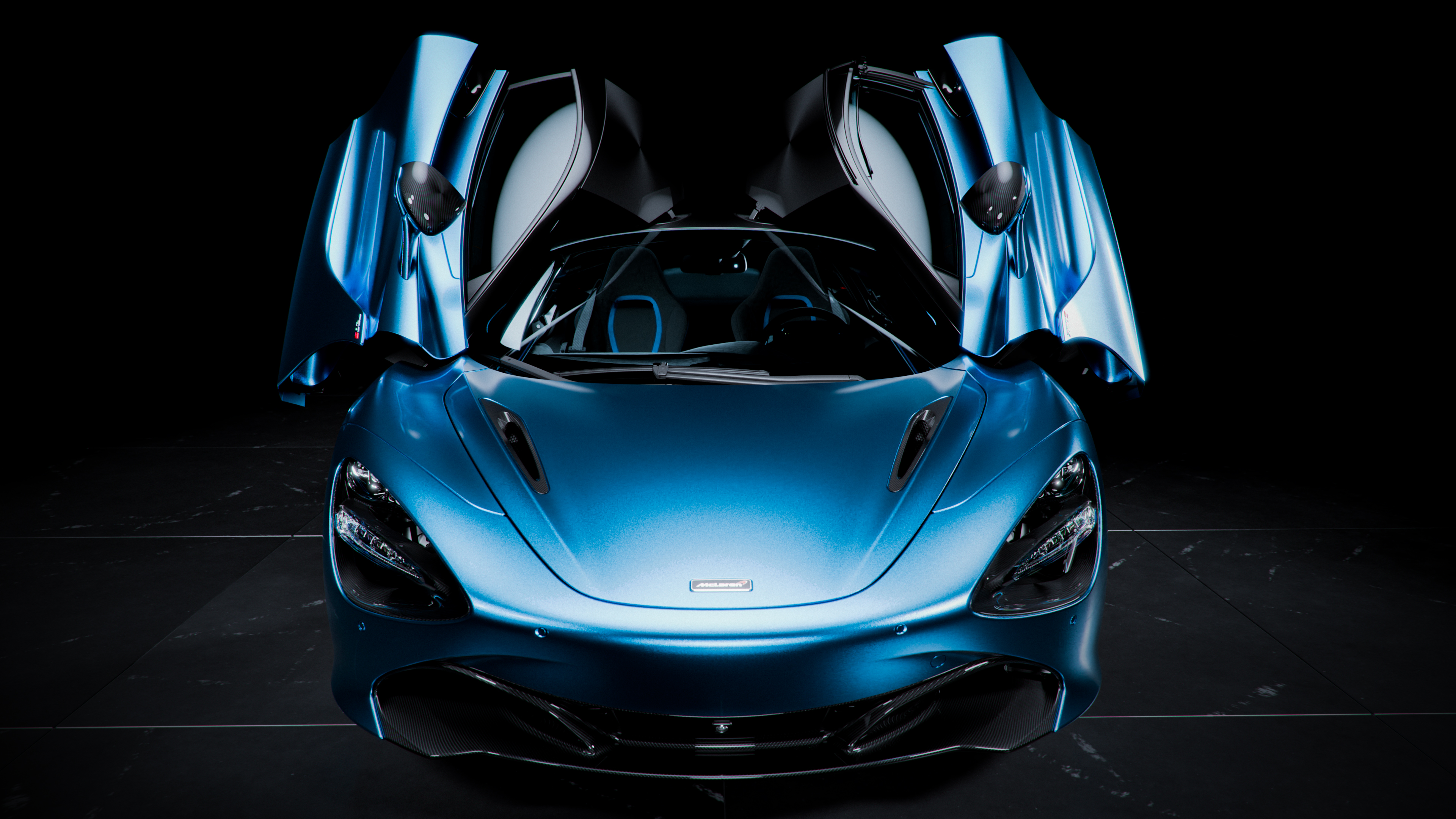 McLaren 720S, dunkler Hintergrund, Sportwagen