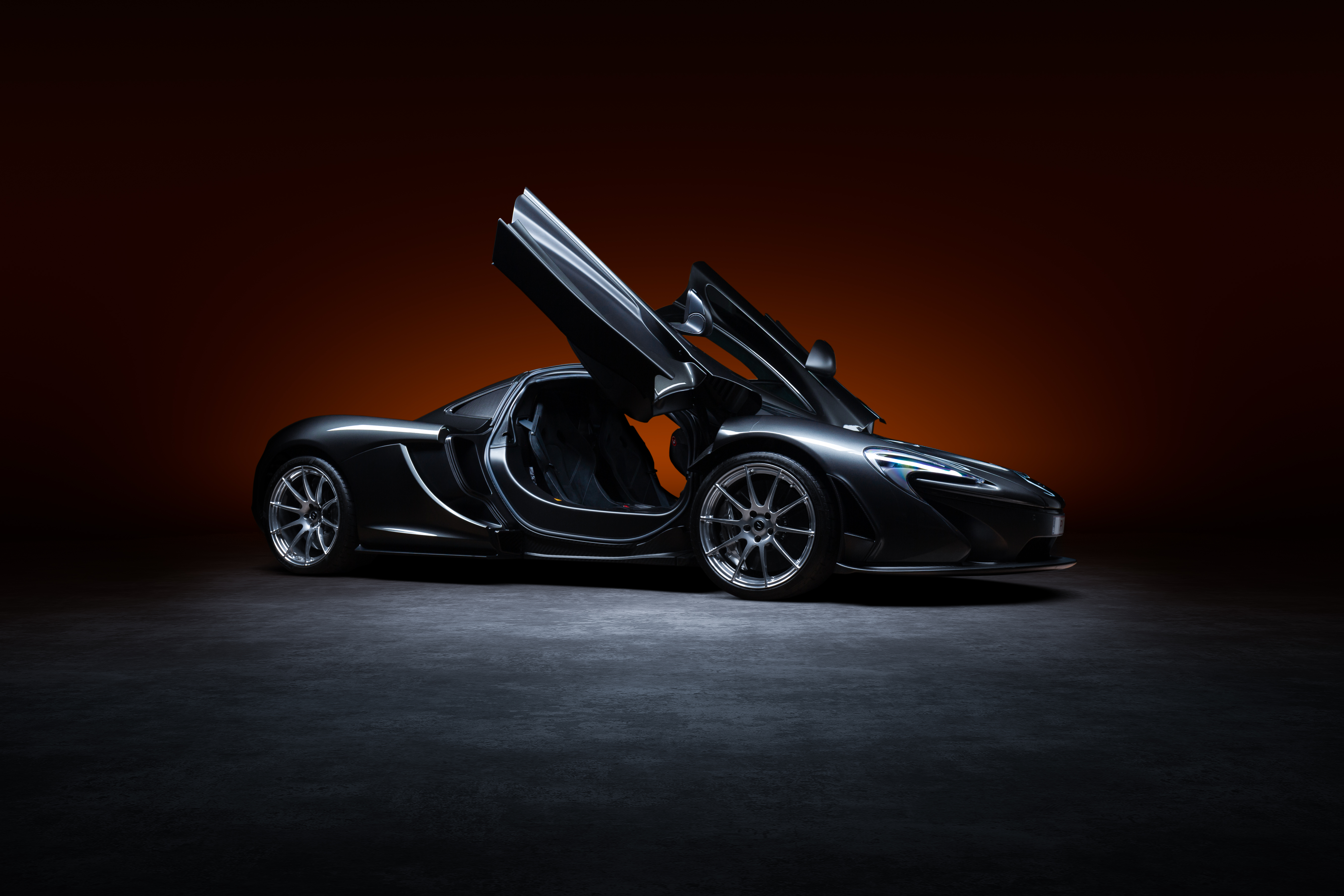 McLaren P1, 5K, CGI, Schwarze Autos