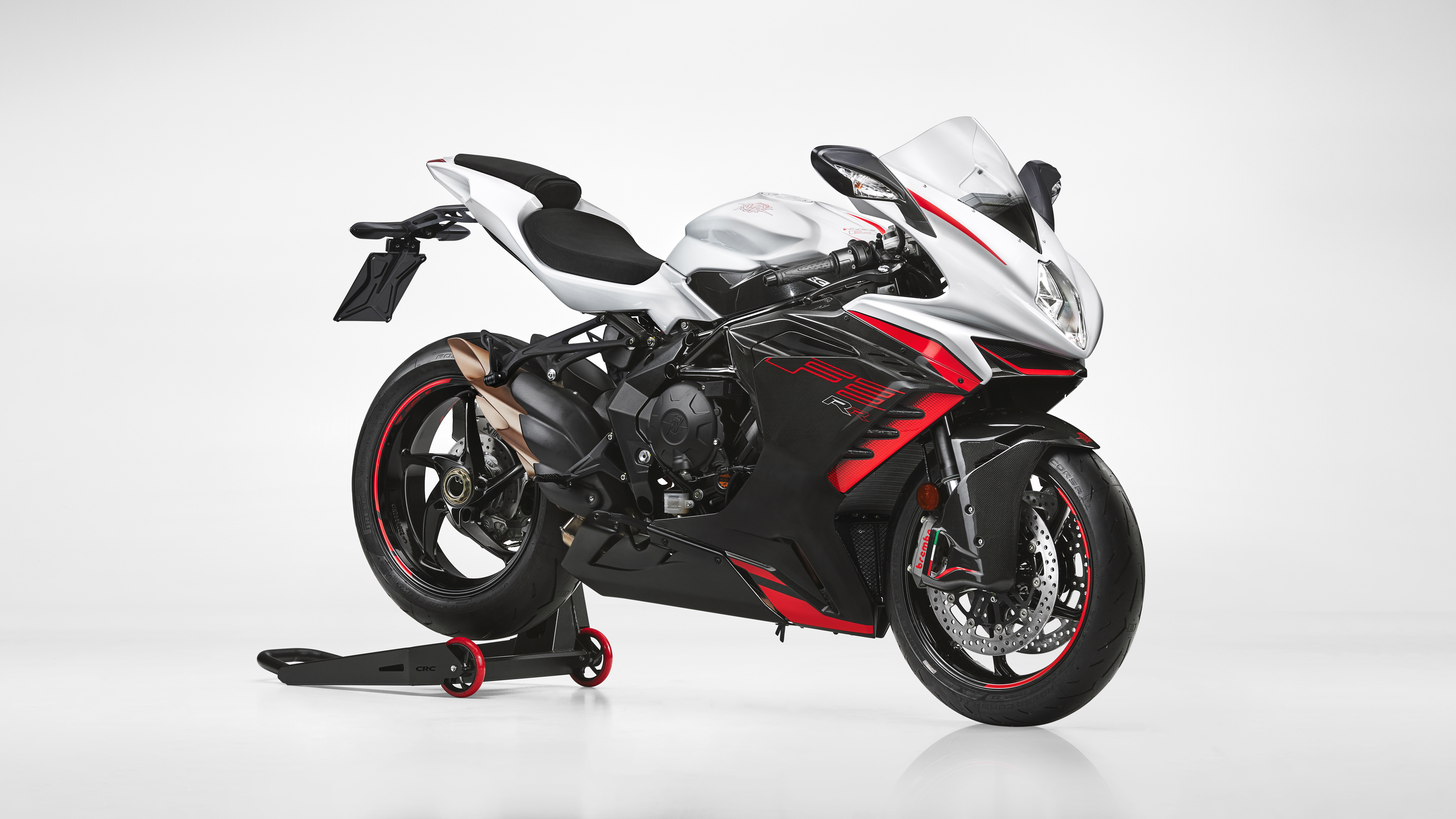 MV Agusta F3 RR, Sportmotorräder, Weißer Hintergrund, 2022, 5K, 8K