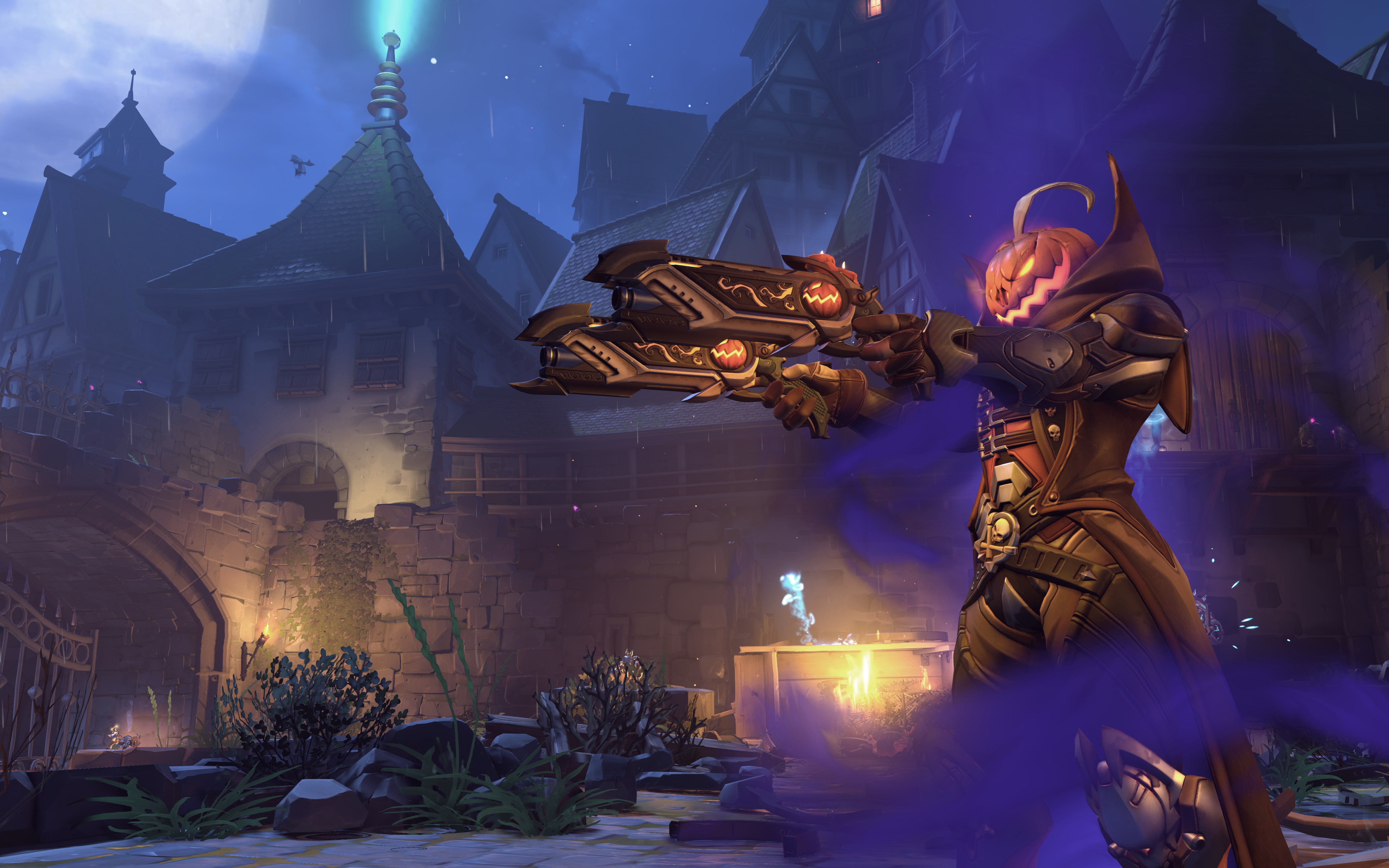 Overwatch, Halloween Terror, Reaper, Kürbis, Spukhaus, 5K