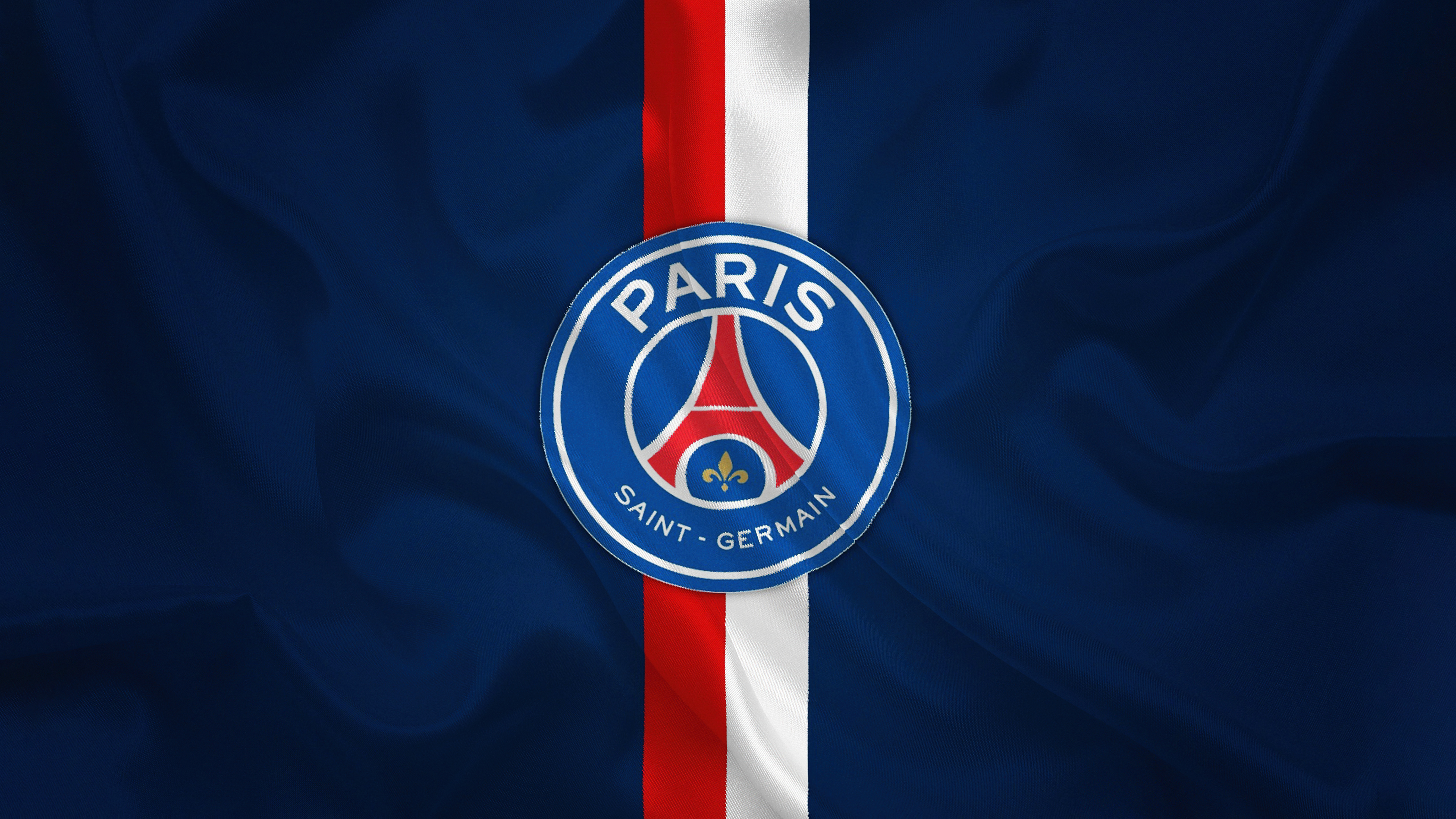 Paris Saint-Germain, 5K, Logo, Fußballverein, dunkelblau