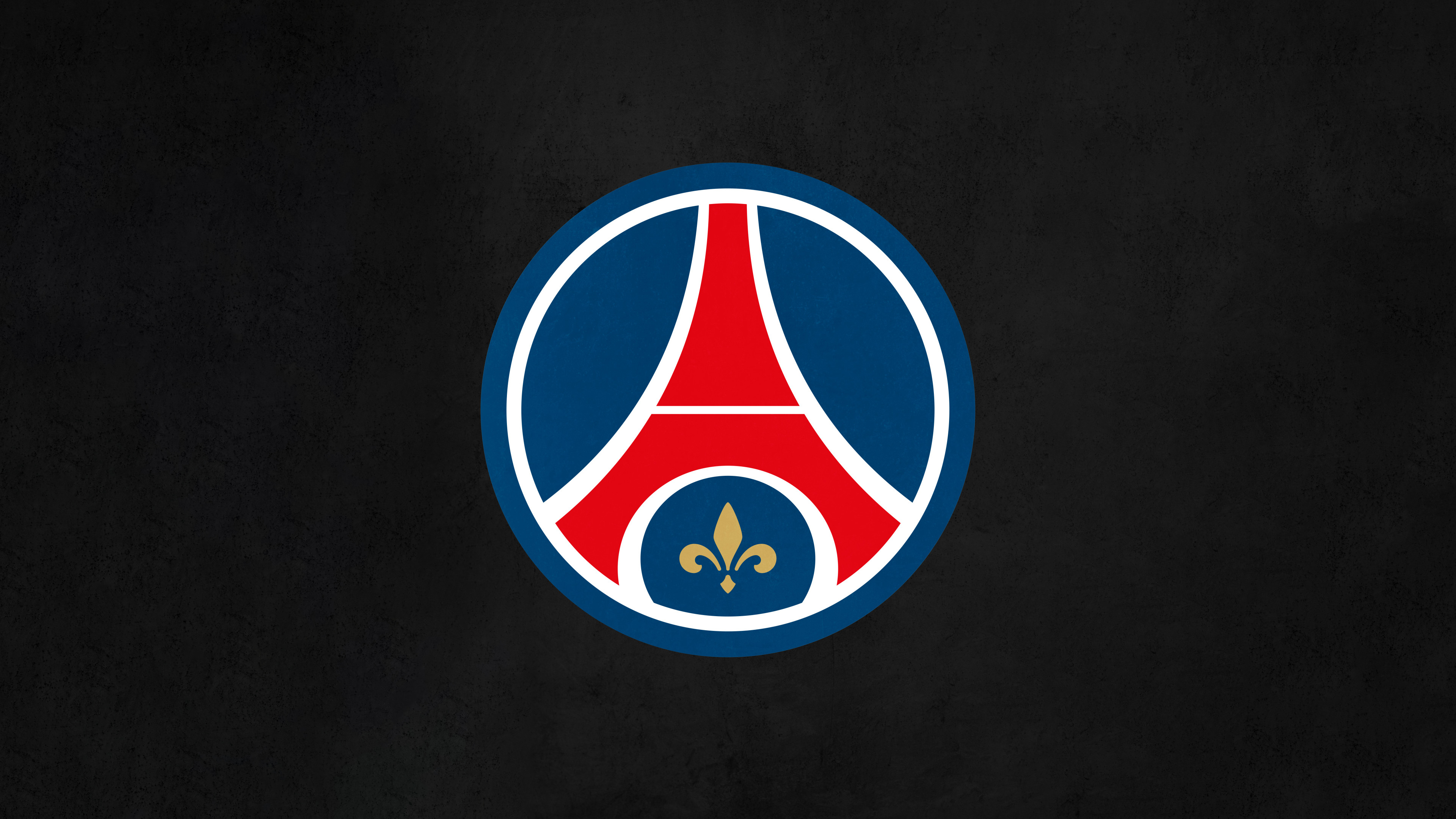Paris Saint-Germain, Dunkler Hintergrund, Logo, Fußballverein