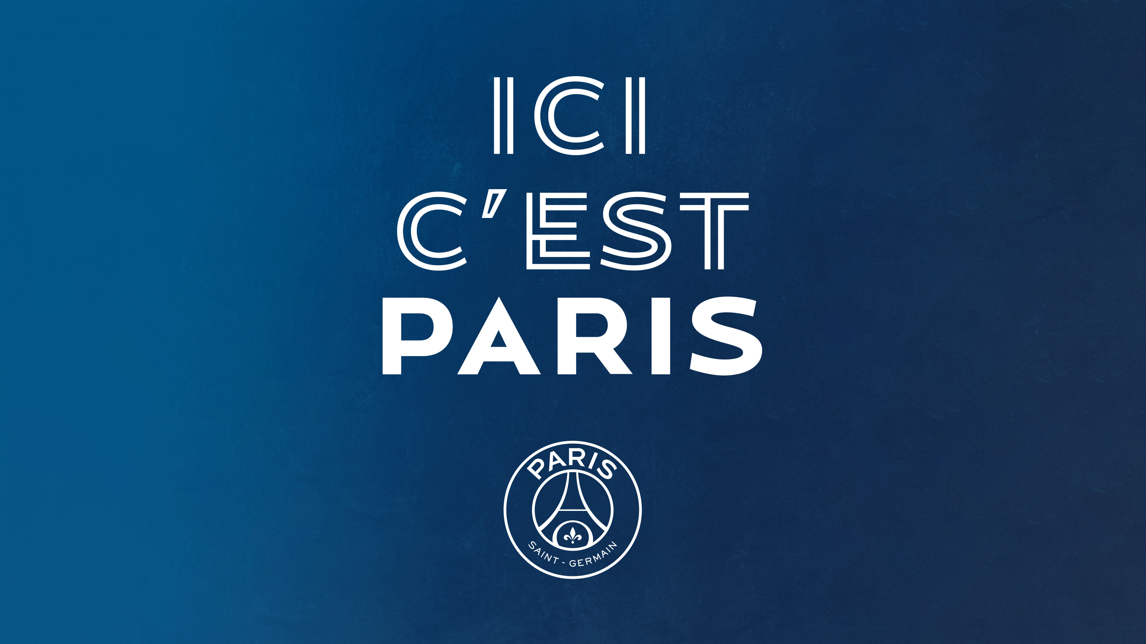 Paris Saint-Germain, Fußballmannschaft, blauer Hintergrund