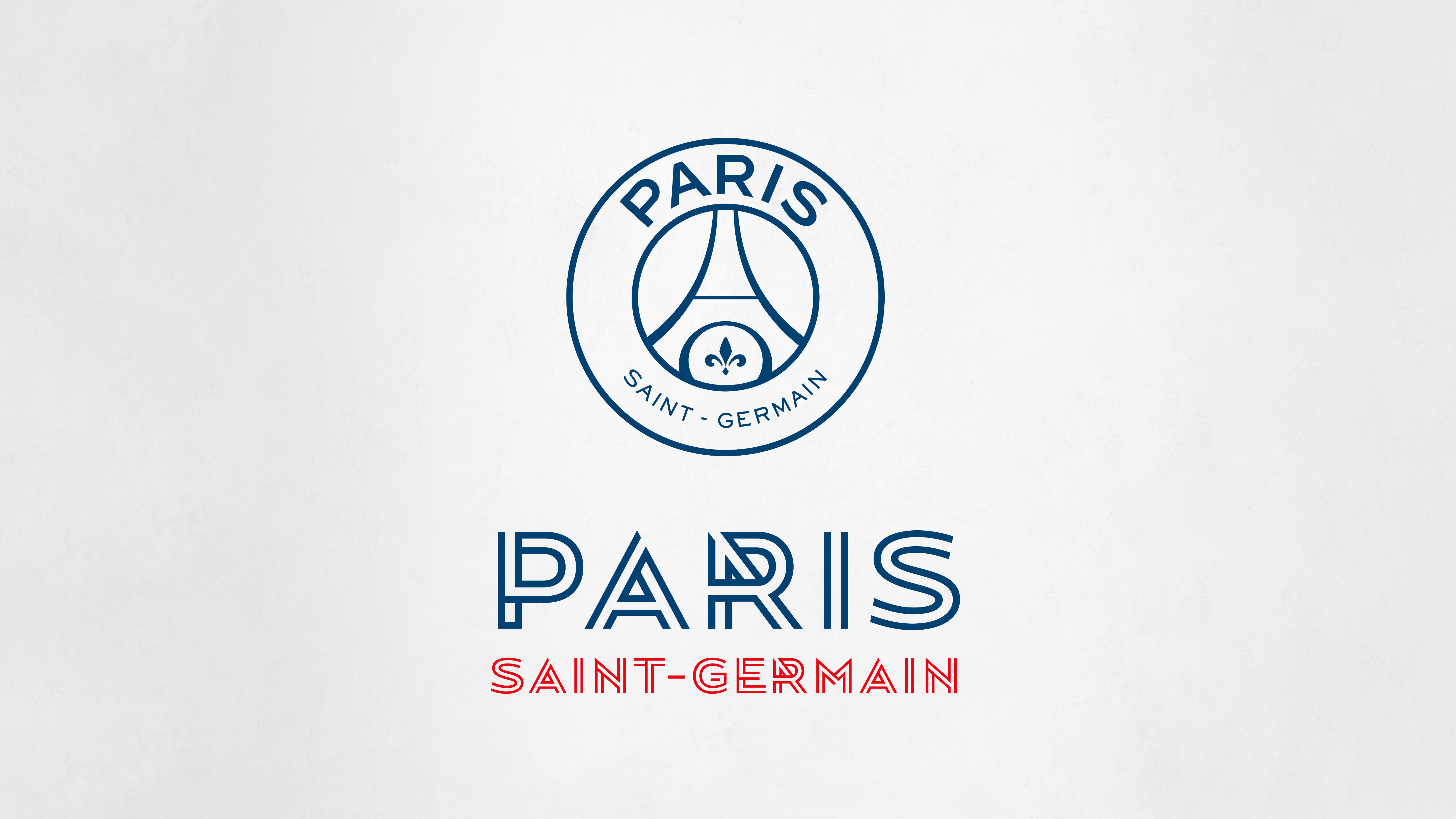 Paris Saint-Germain, Logo, weißer Hintergrund, 5K