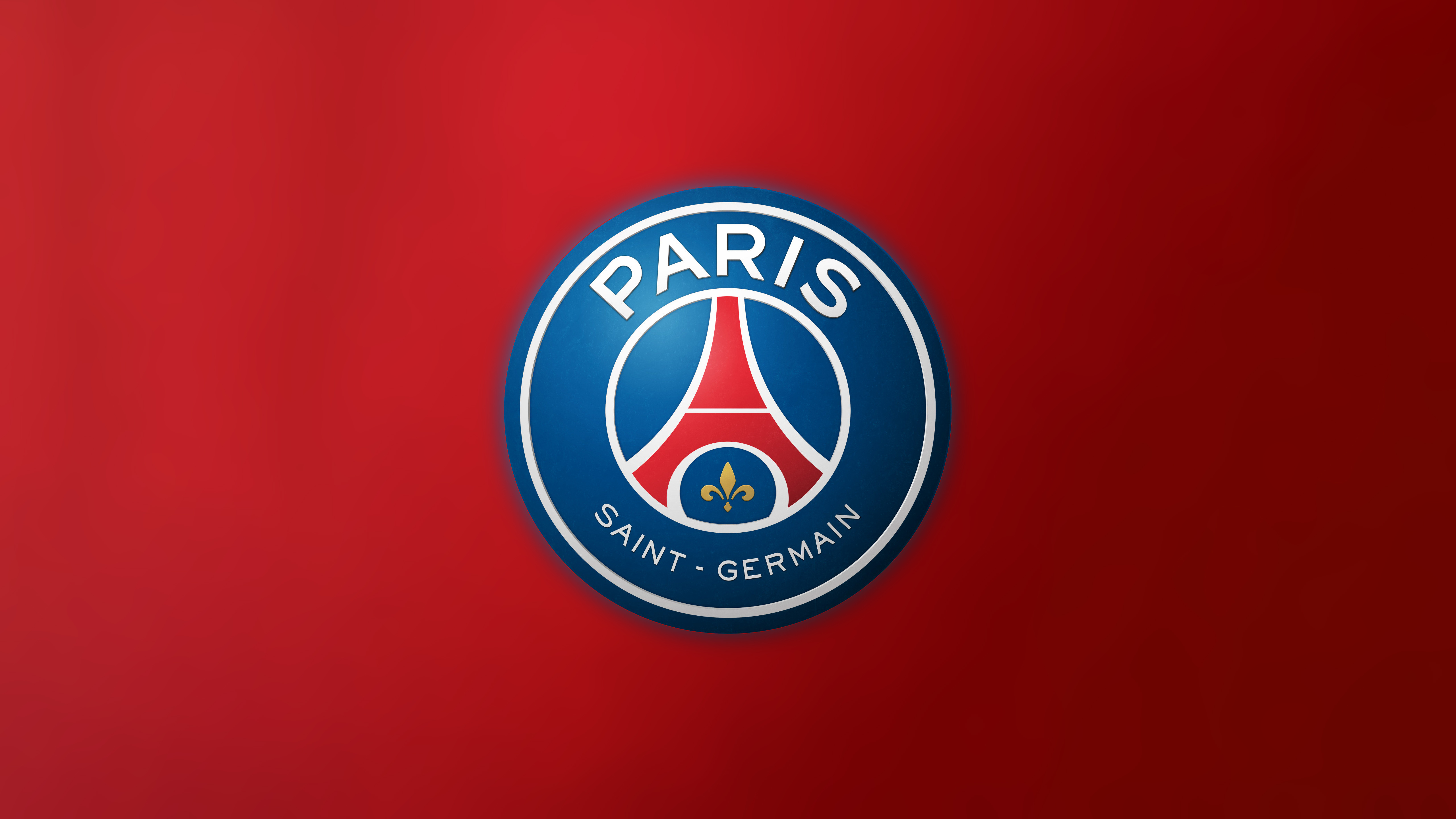 Paris Saint-Germain, Roter Hintergrund, 5K, Fußballverein