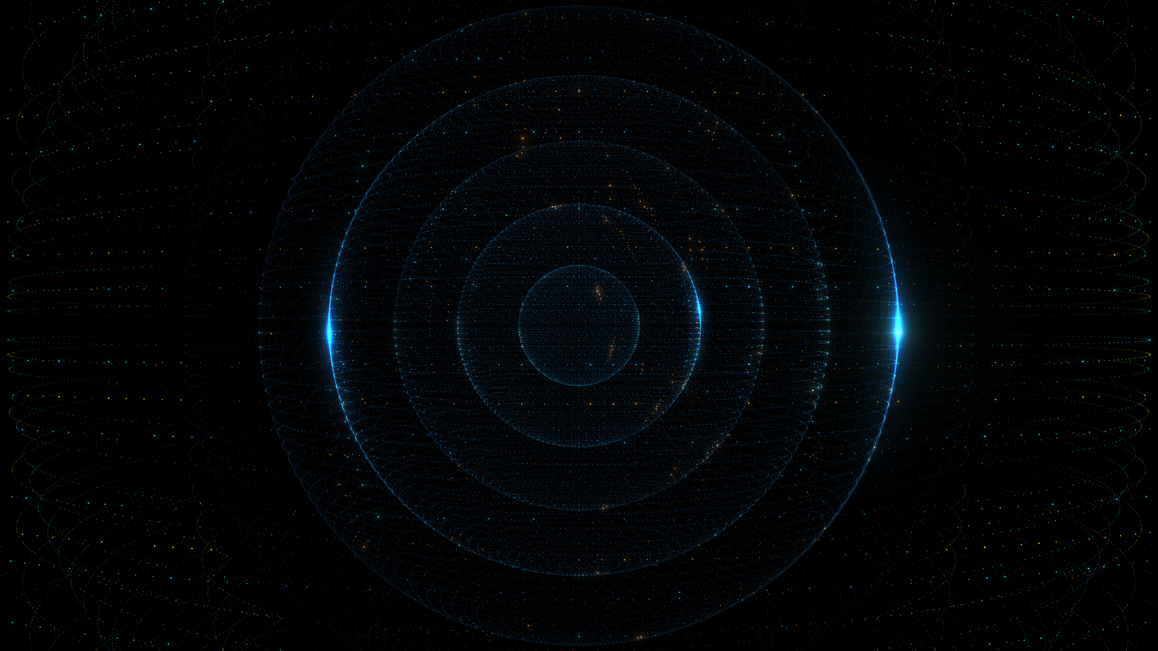 Partikel, Kreise, Dunkel, AMOLED
