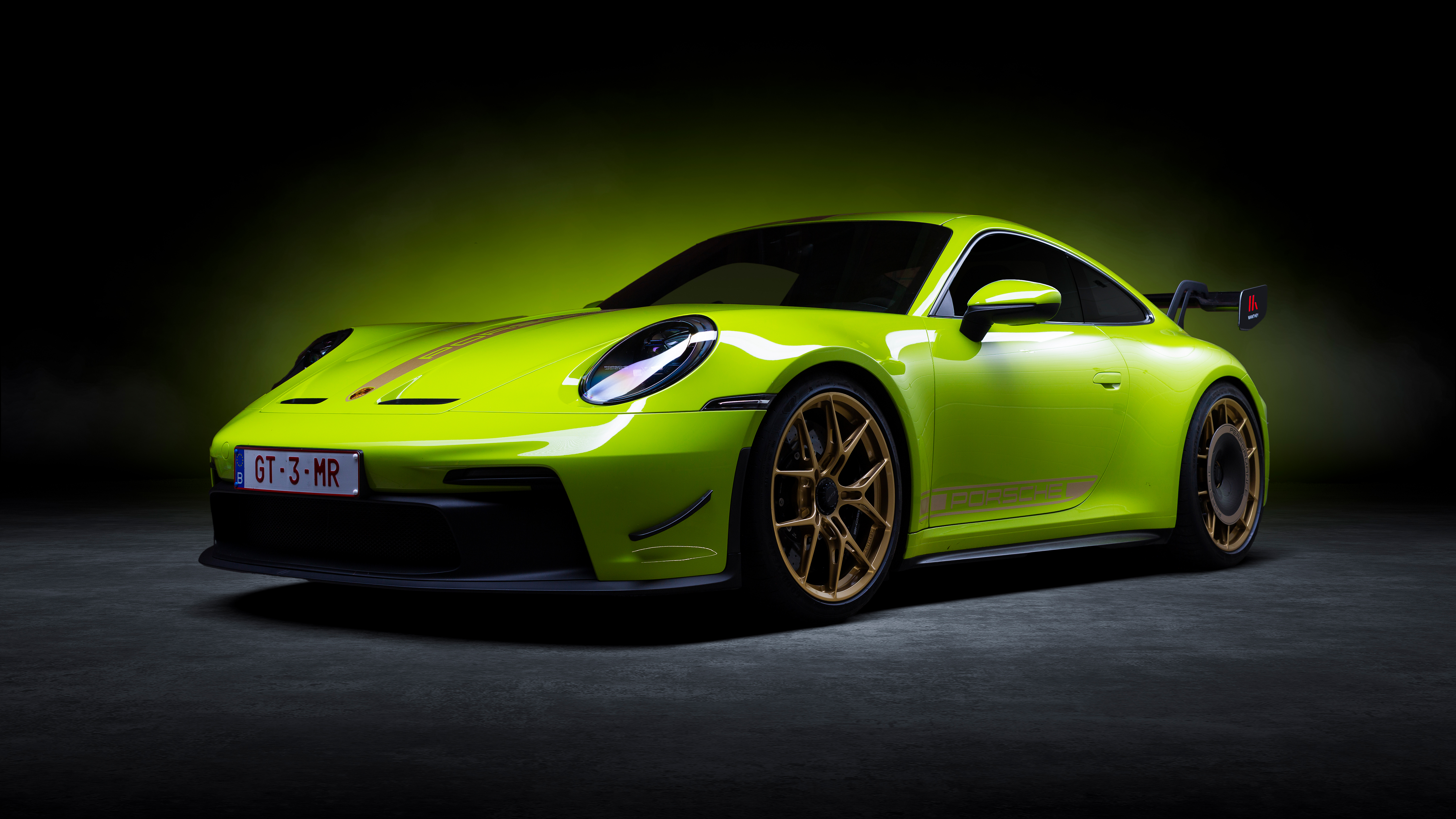 Porsche 911 GT3, Performance-Auto, 5K, Dunkler Hintergrund