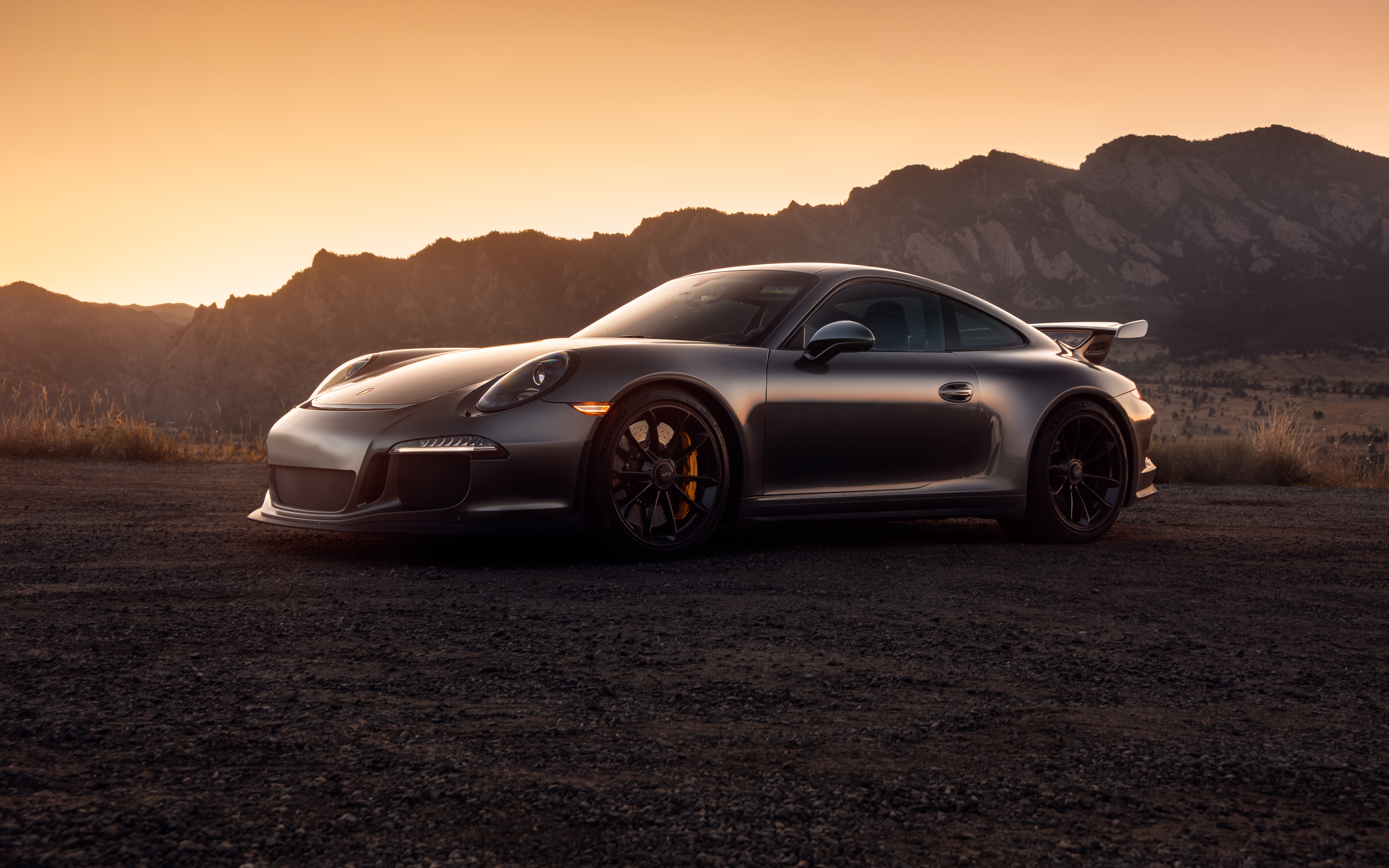 Porsche 911 GT3, Sportwagen, Sonnenuntergang, 5K
