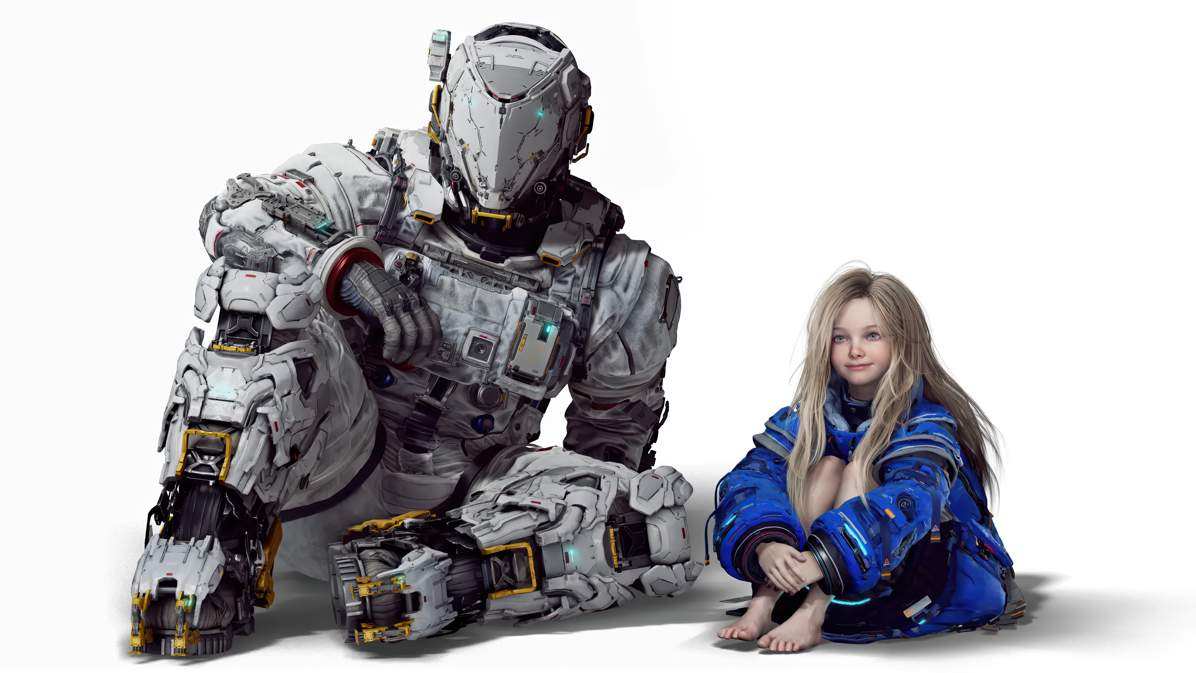 Pragmata, 2026 Spiele, Weißer Hintergrund, Diana (Pragmata), Hugh (Pragmata)