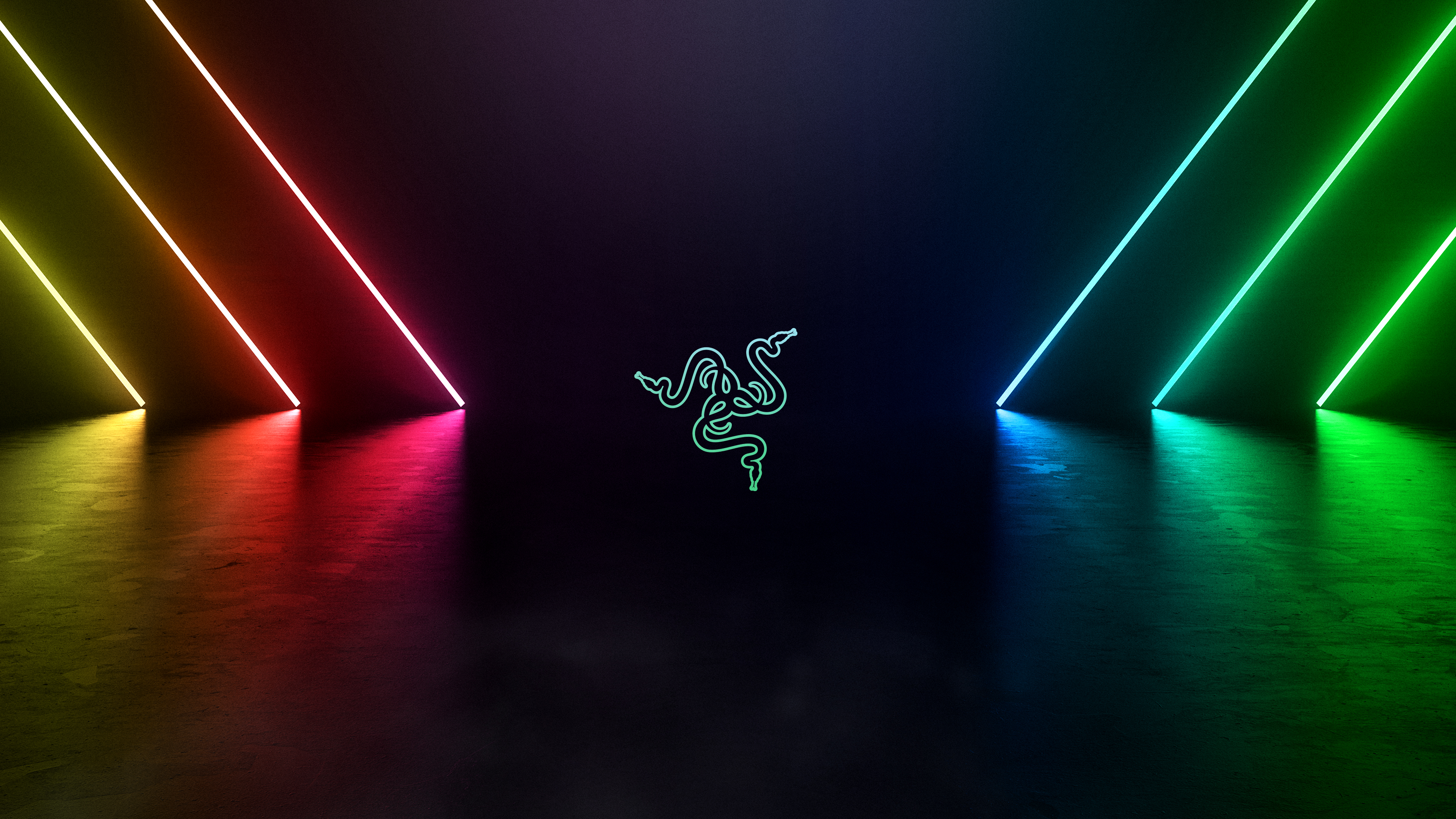 Razer, Logo, Neon, Farbenfroh, moderne Beleuchtung