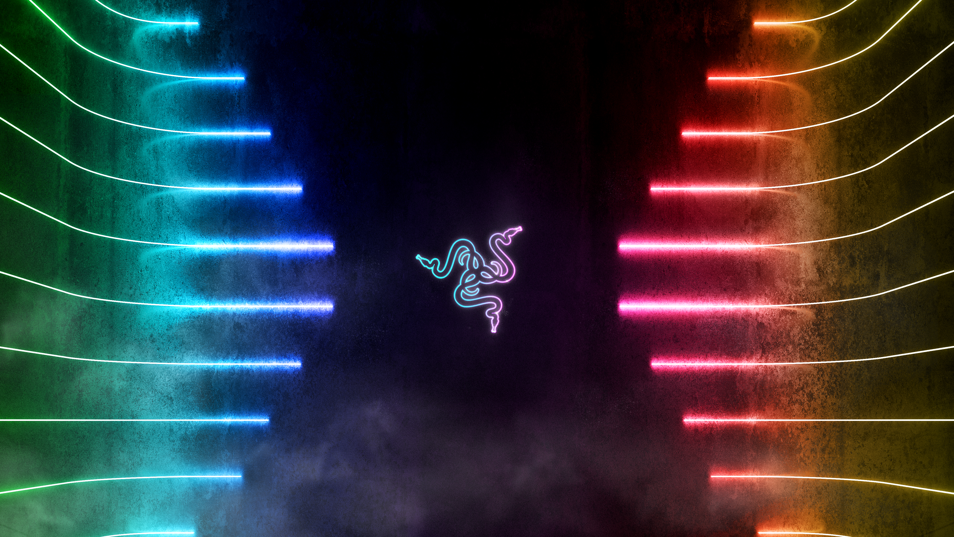 Razer, Neonhintergrund, Neonlichter
