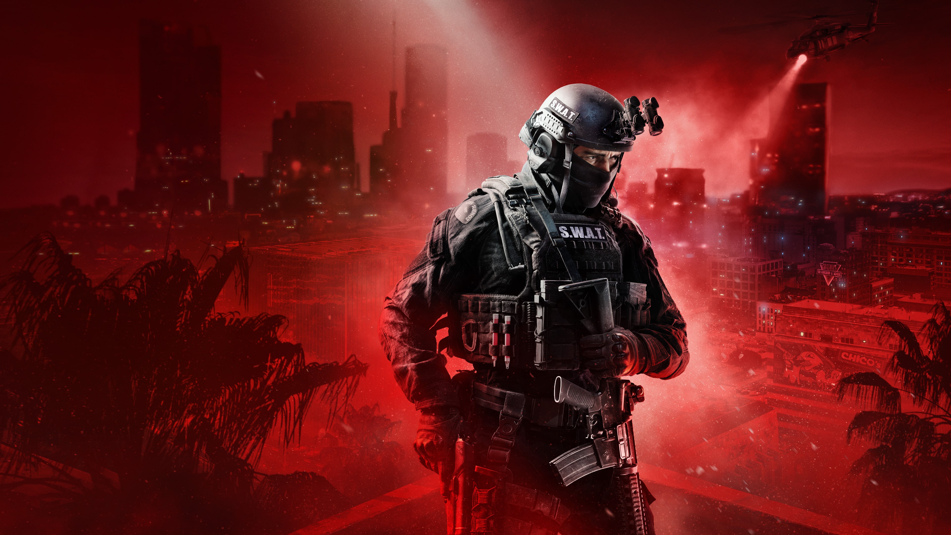 Ready or Not, Spielposter, Videospiel, SWAT, Roter Hintergrund, 2025 Spiele