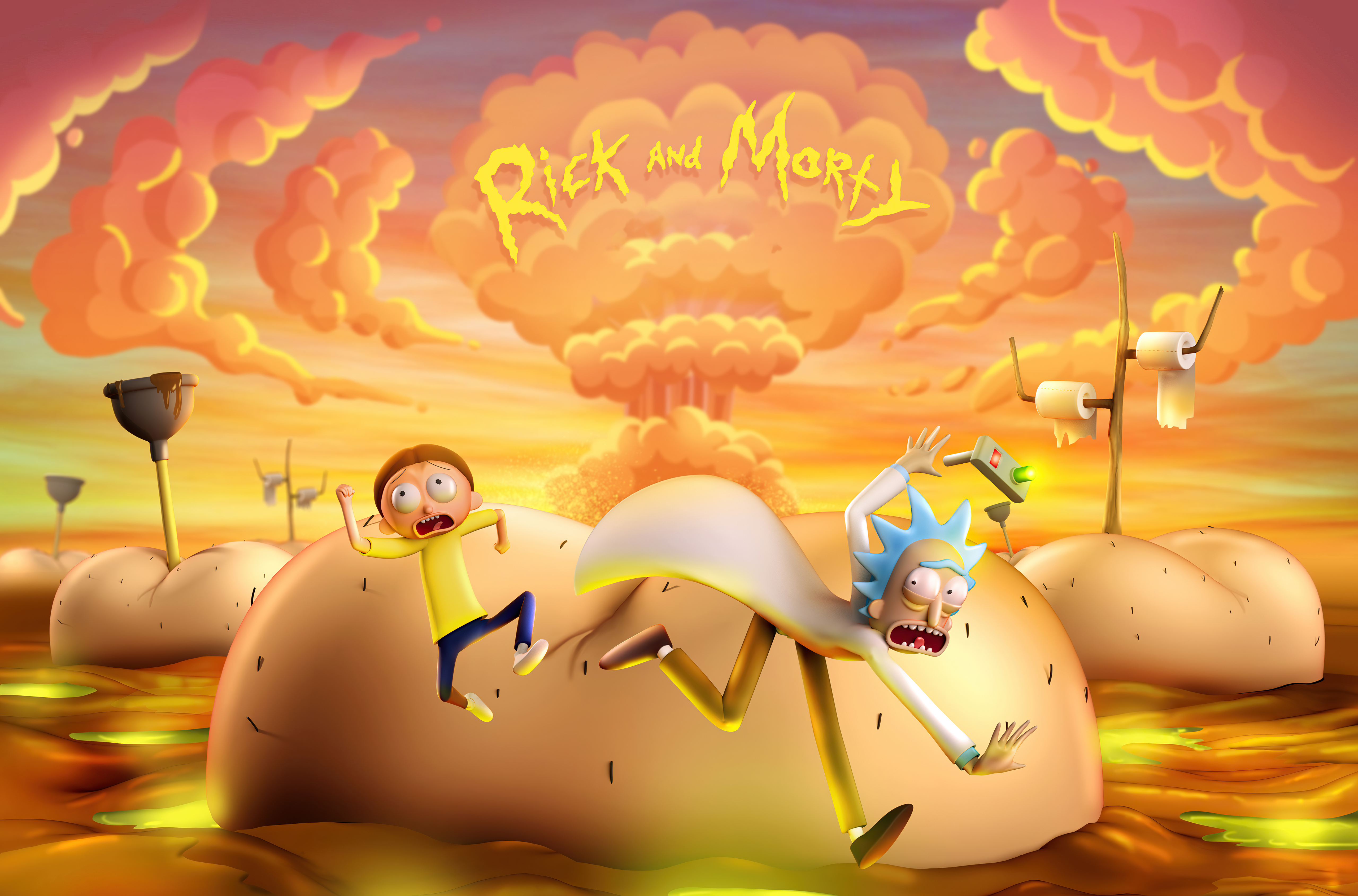 Rick and Morty, 5K, Fernsehserie, Rick Sanchez, Morty Smith
