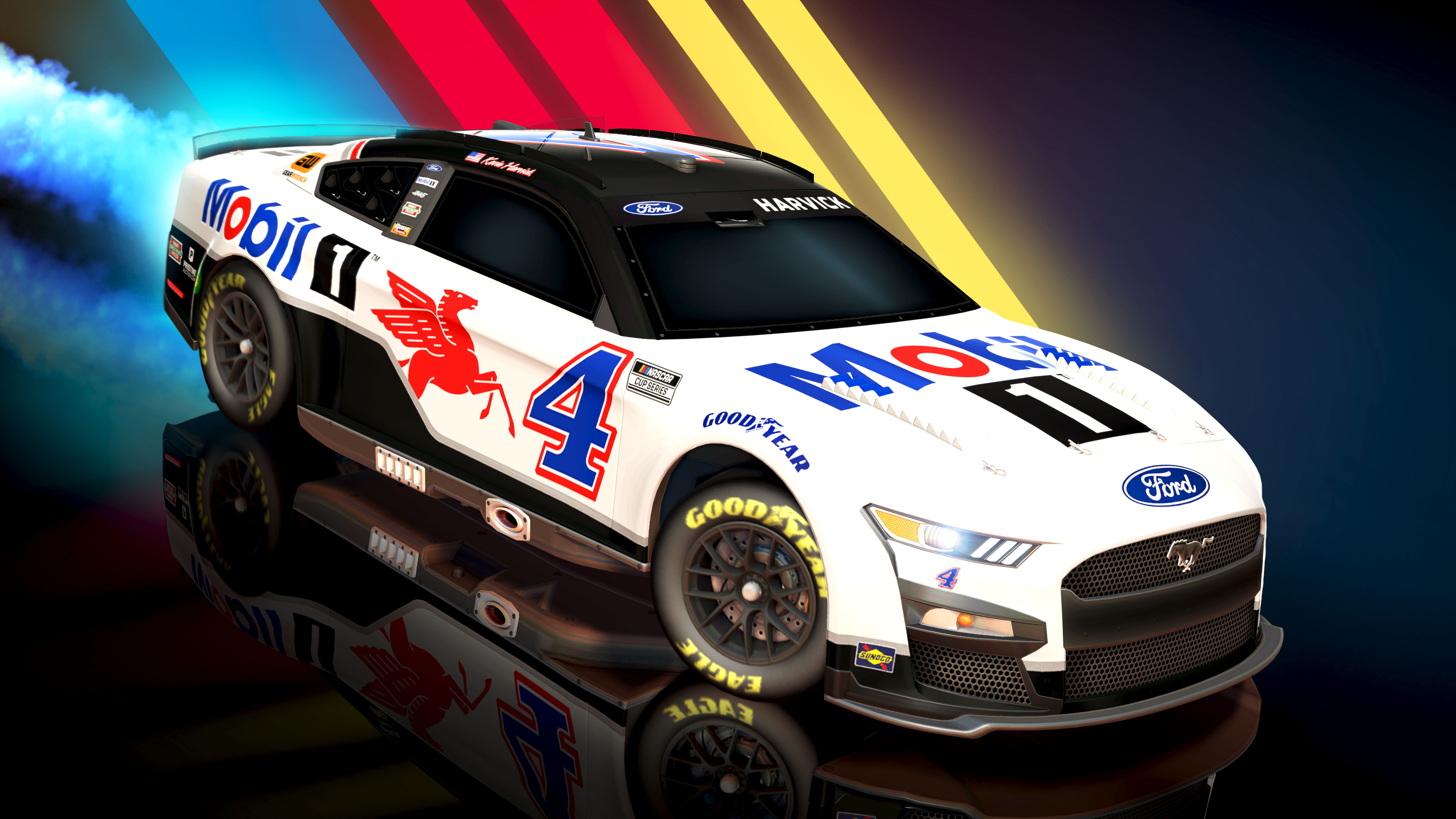 Rocket League, NASCAR-Rennwagen, Ford Mustang, 5K, 8K
