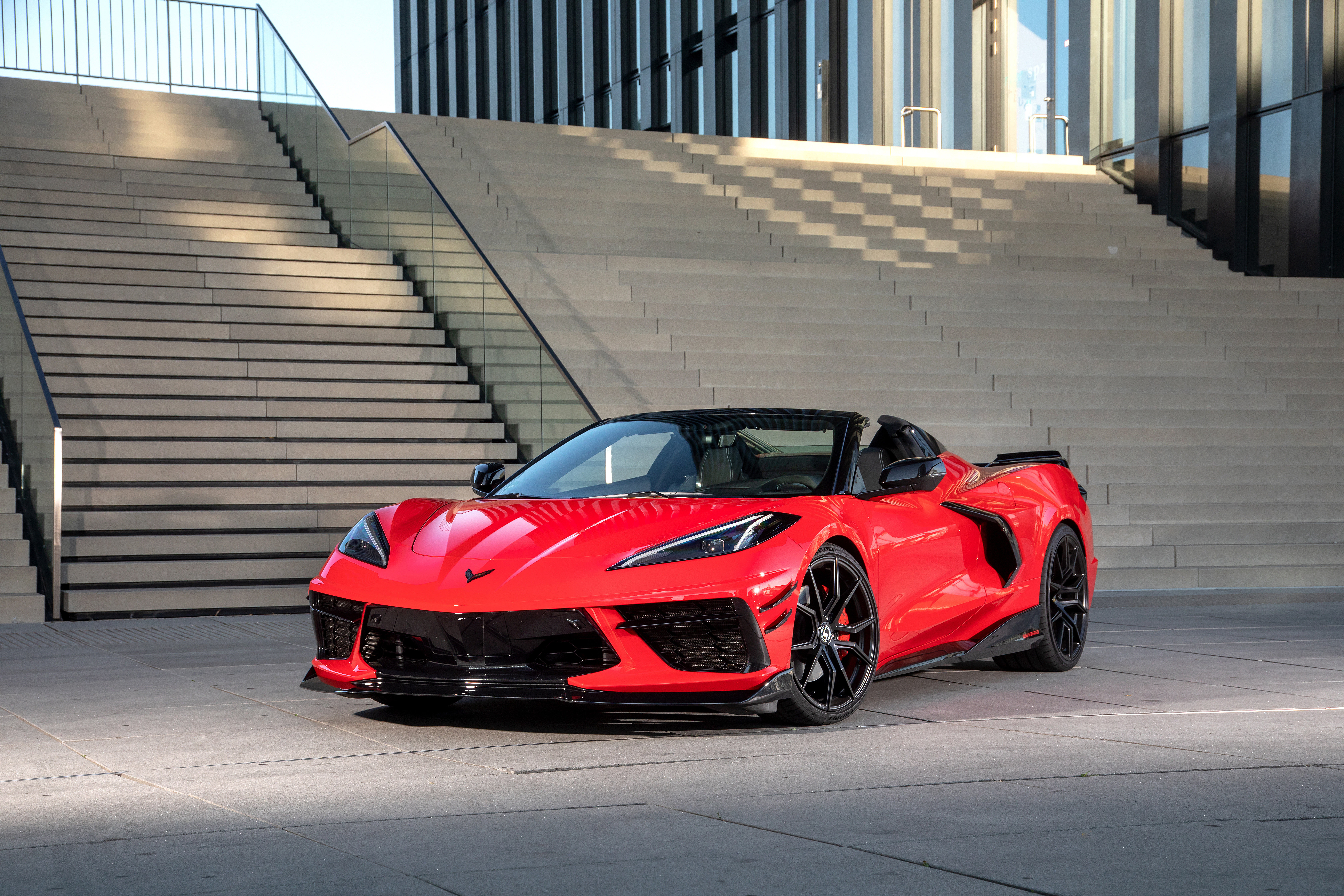 Rotes Chevrolet Corvette Stingray Convertible, 5K, 2022, Chevrolet Corvette Stingray Convertible