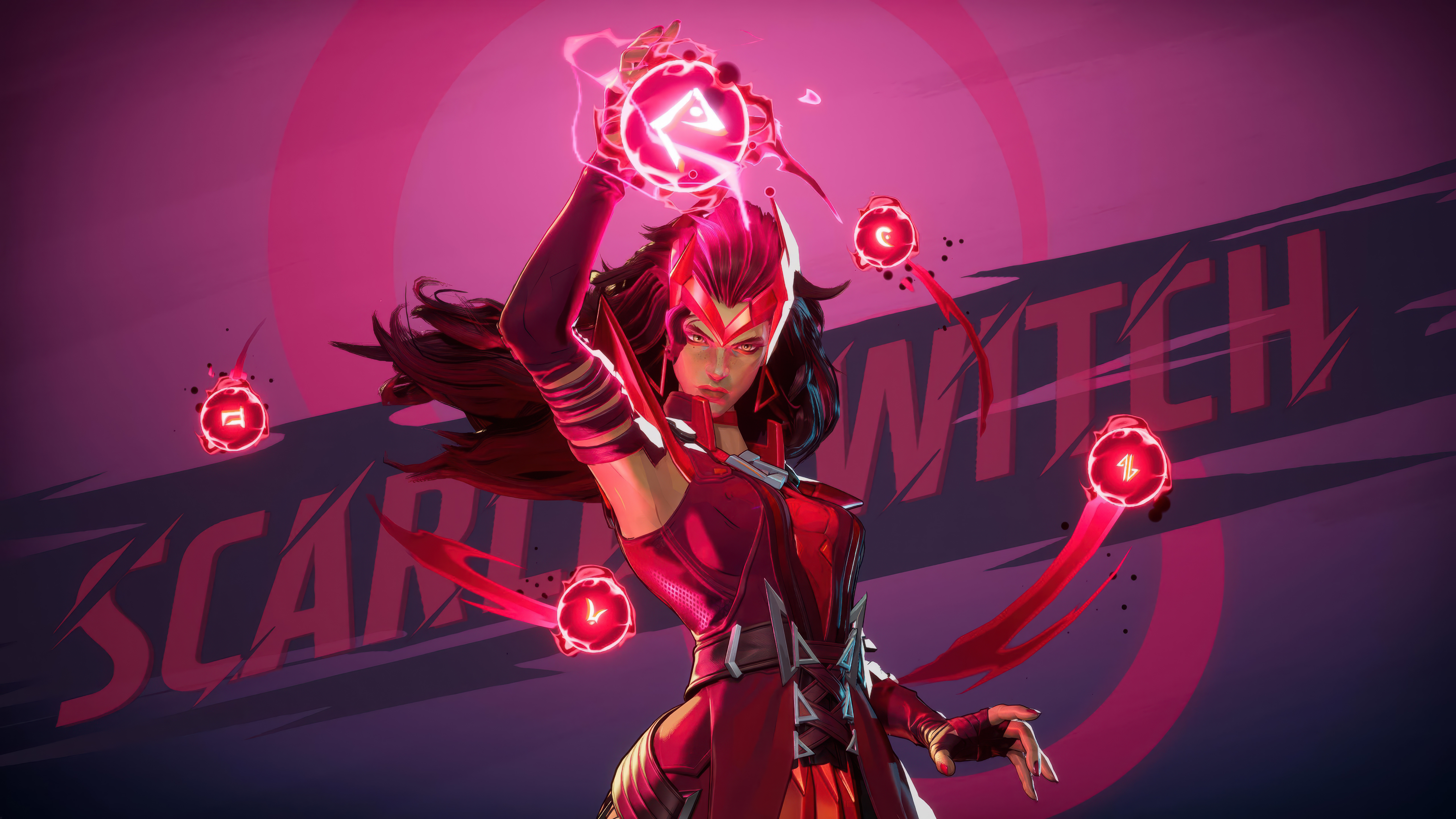 Scarlet Witch, Marvel Rivals, 2024 Spiele, 5K, Rote Ästhetik