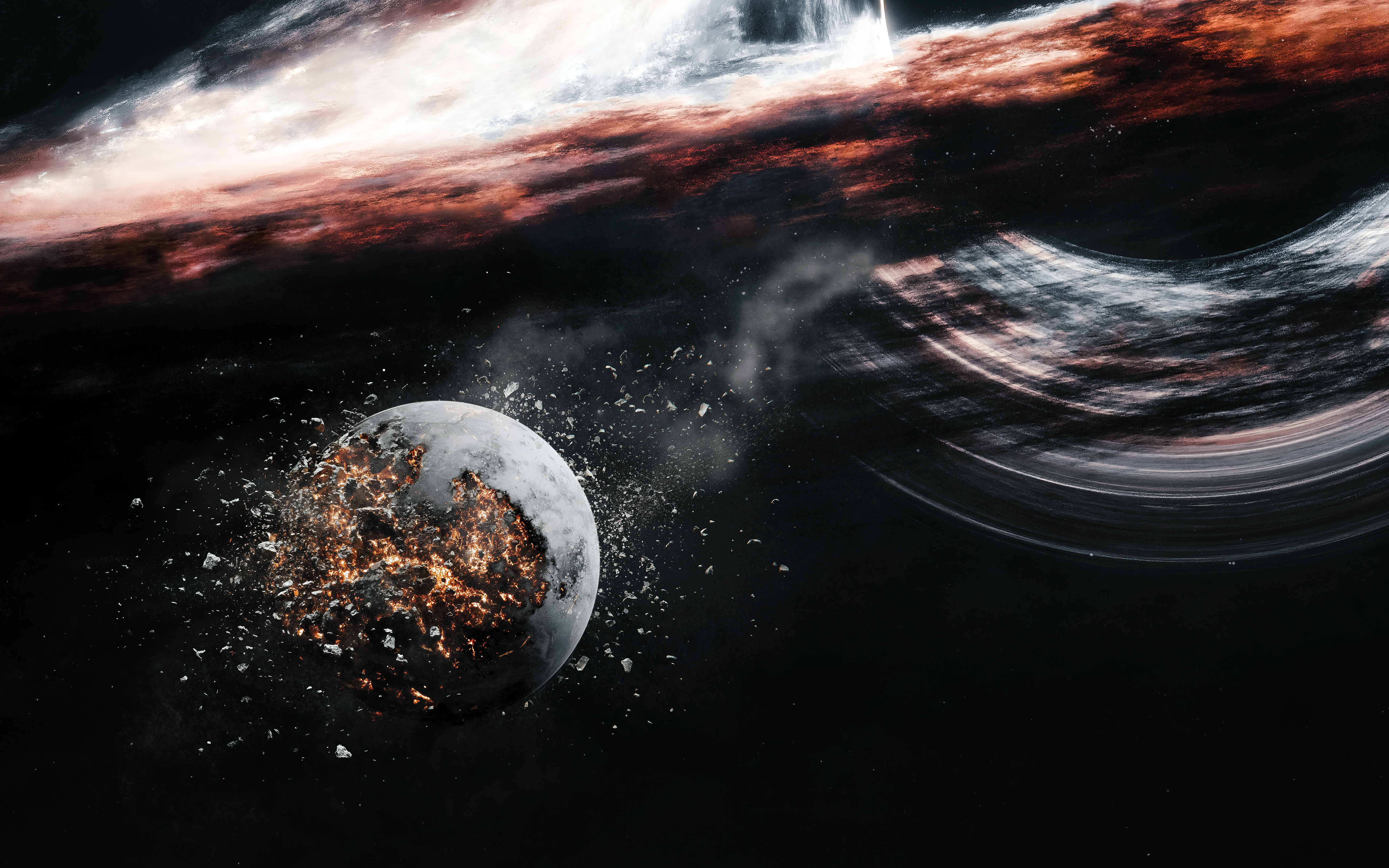 Schwarzes Loch, Kosmische Phänomene, Astronomie, Galaxie, Katastrophe, Zerstörung, Auslöschung, 5K