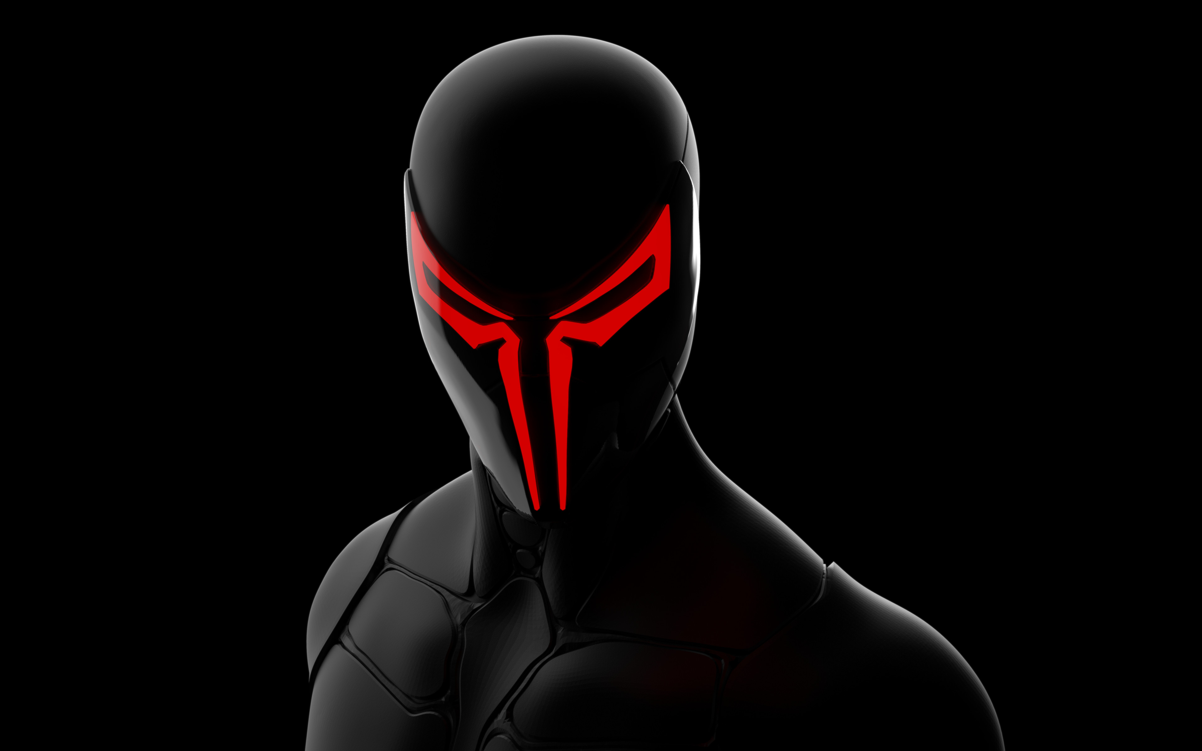 Spider-Man 2099, Concept Art, Marvel-Superhelden, Marvel Comics, AMOLED, schwarzer Hintergrund, Spiderman