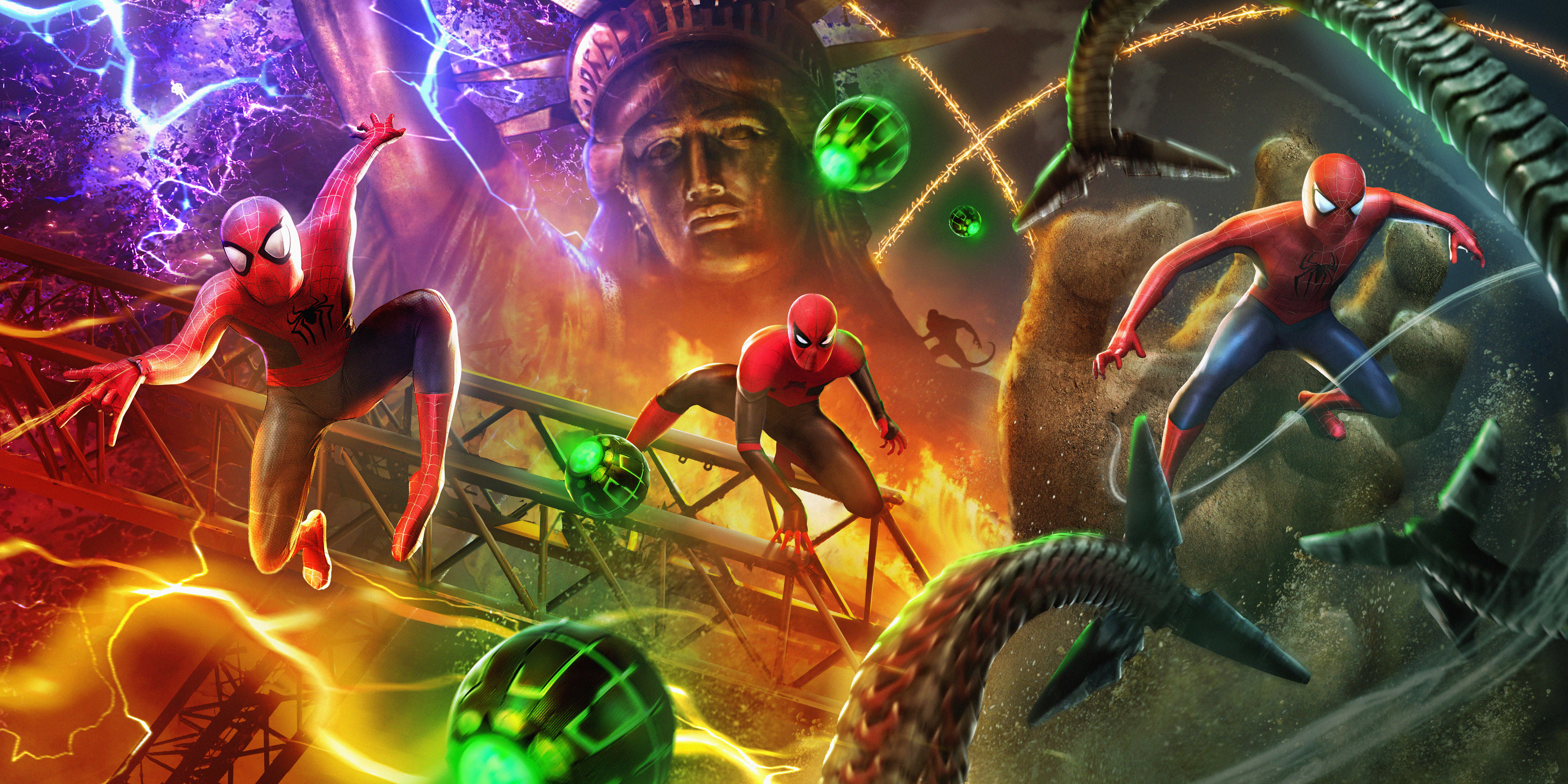 Spider-Man: No Way Home, Marvel Comics, Ultrawide, 5K, Spiderman