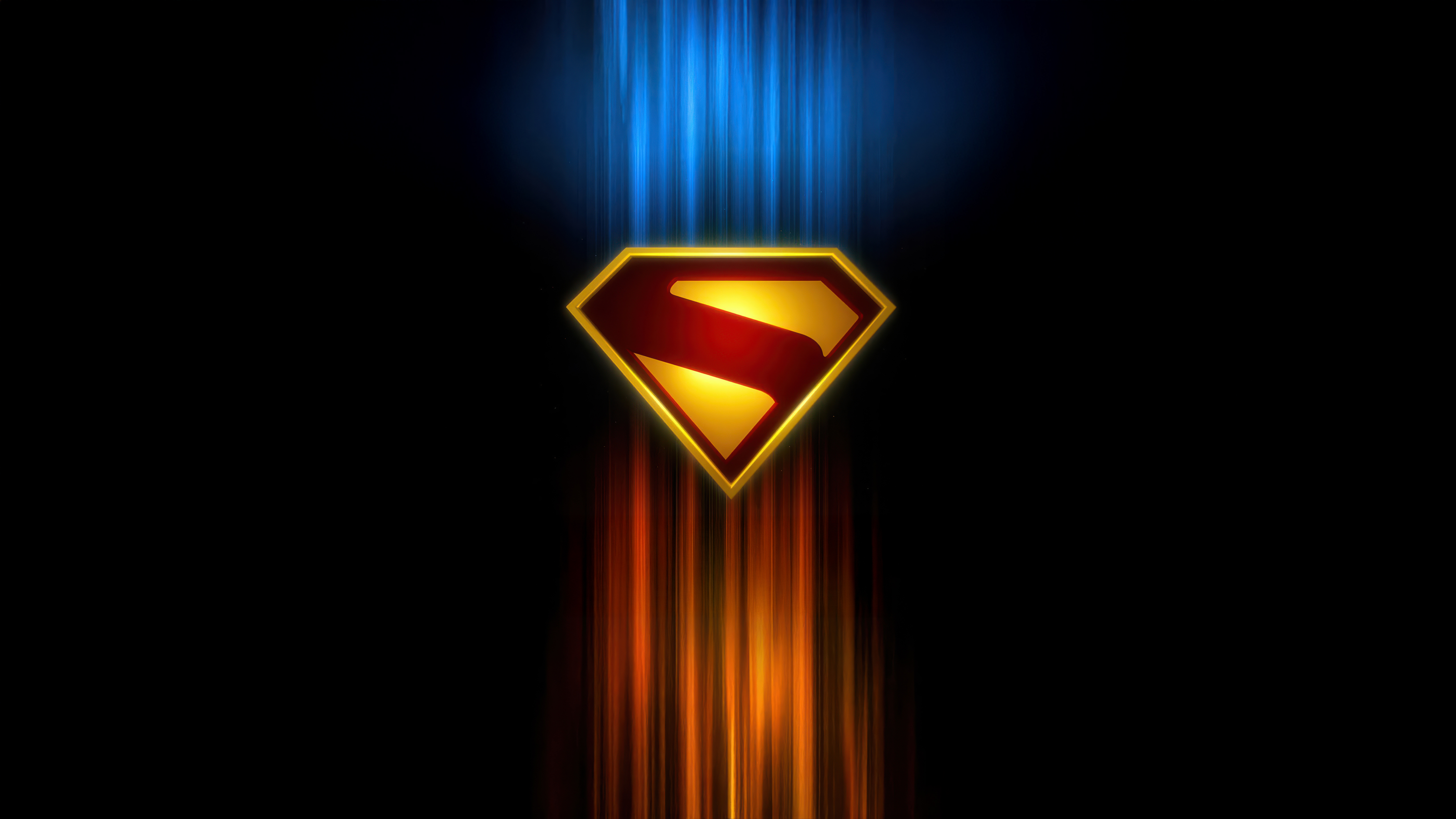 Superman, Neues Logo, 5K, Dunkler Hintergrund, Filme 2025