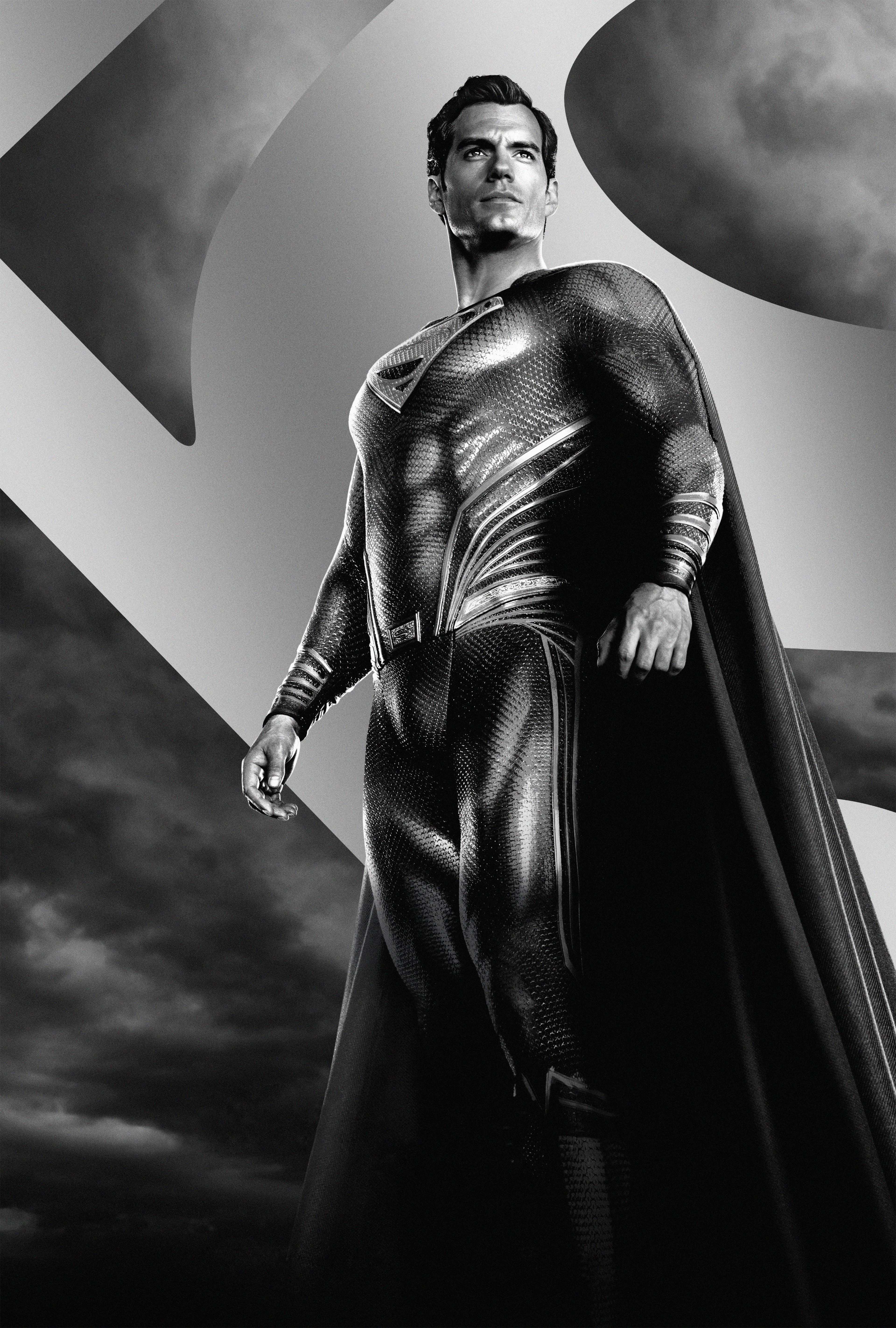 Superman, Zack Snyder's Justice League, Clark Kent, Henry Cavill, DC Comics, DC-Superhelden, Monochrom, Filme 2021, Schwarz-Weiß