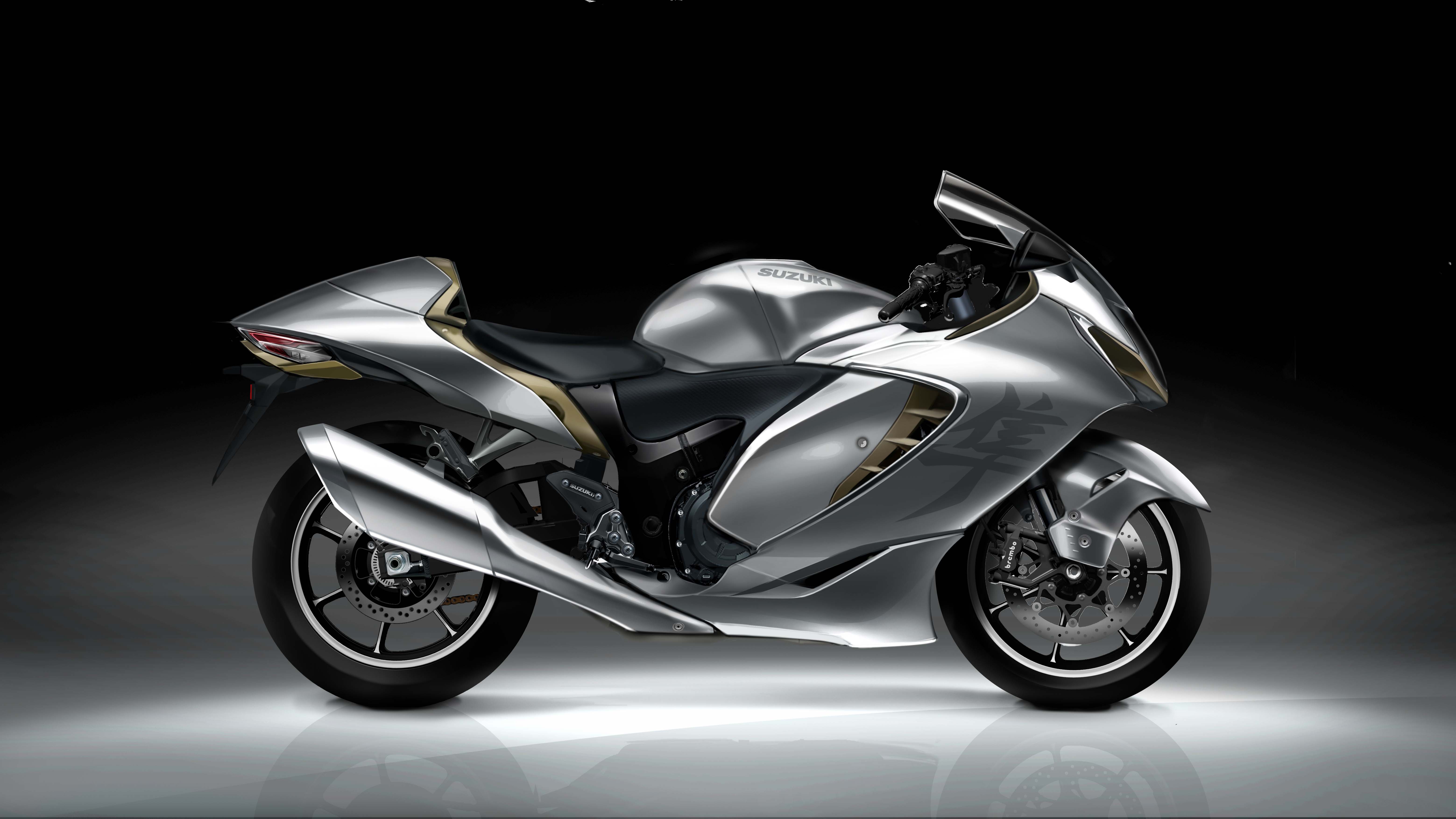 Suzuki Hayabusa, Dunkler Hintergrund, 2022, 5K