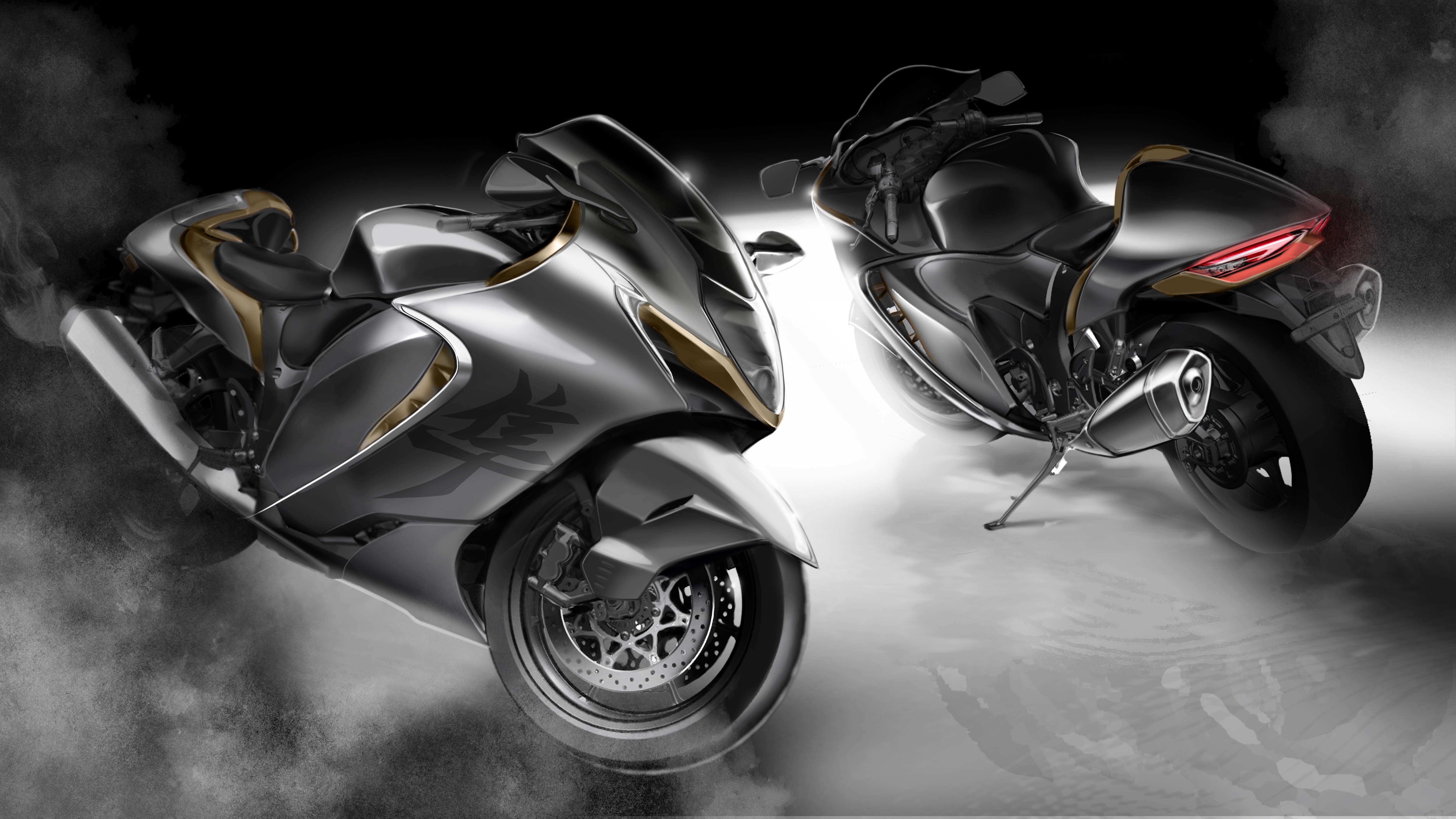 Suzuki Hayabusa, Konzeptdesign, 2022, Dunkel, 5K
