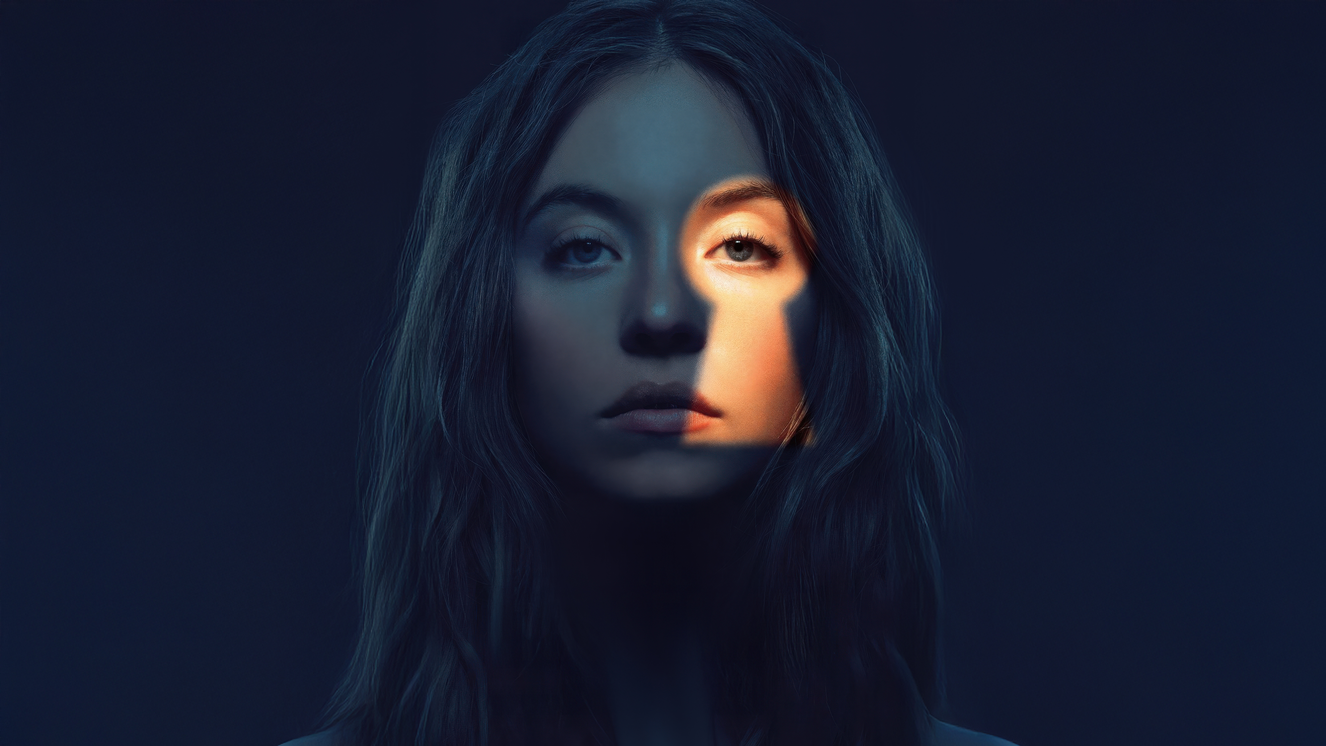 Sydney Sweeney, The Housemaid, 2025 Filme, Dunkler Hintergrund, 5K