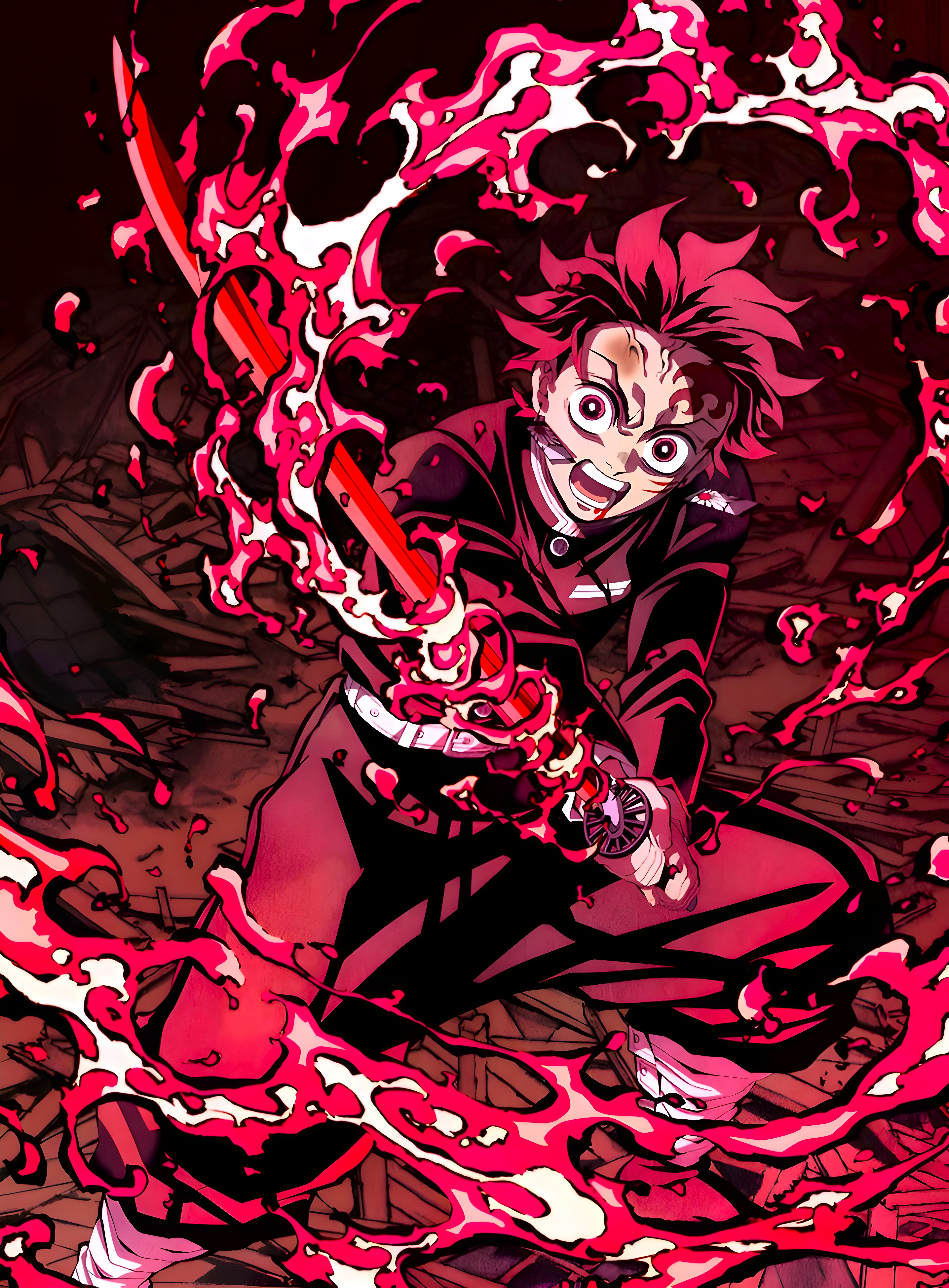 Tanjiro Kamado, Artwork, Demon Slayer: Kimetsu no Yaiba, 5K