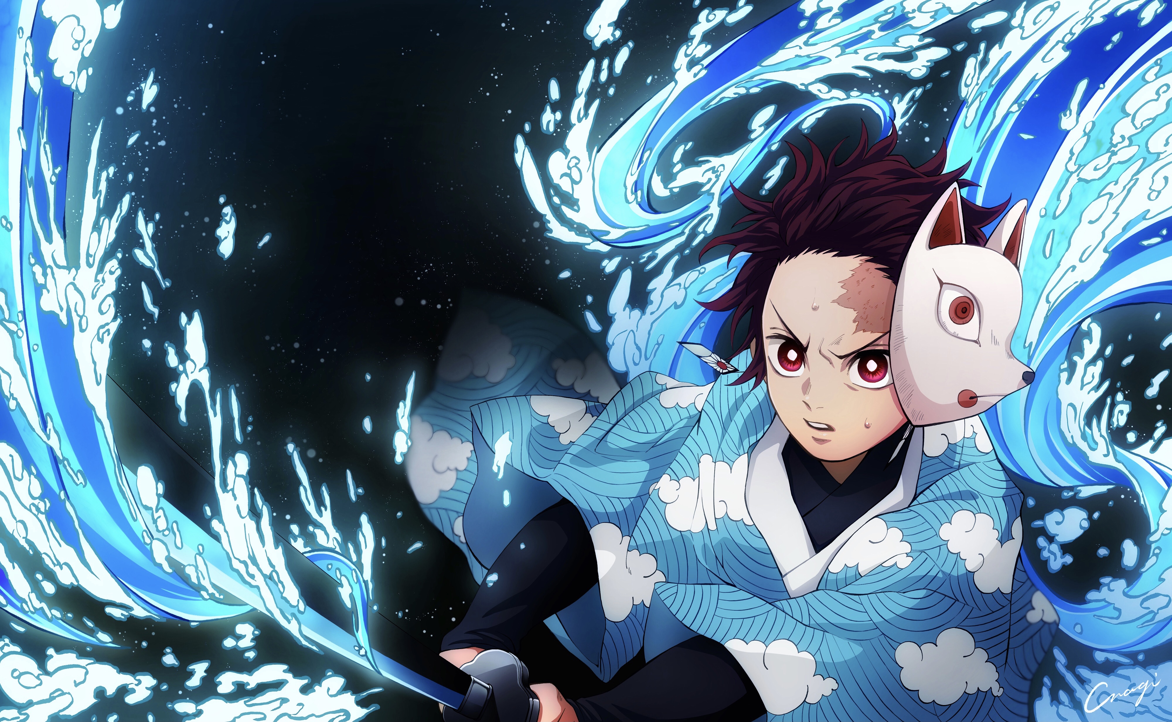 Tanjiro Kamado, Warding Mask, Demon Slayer: Kimetsu no Yaiba