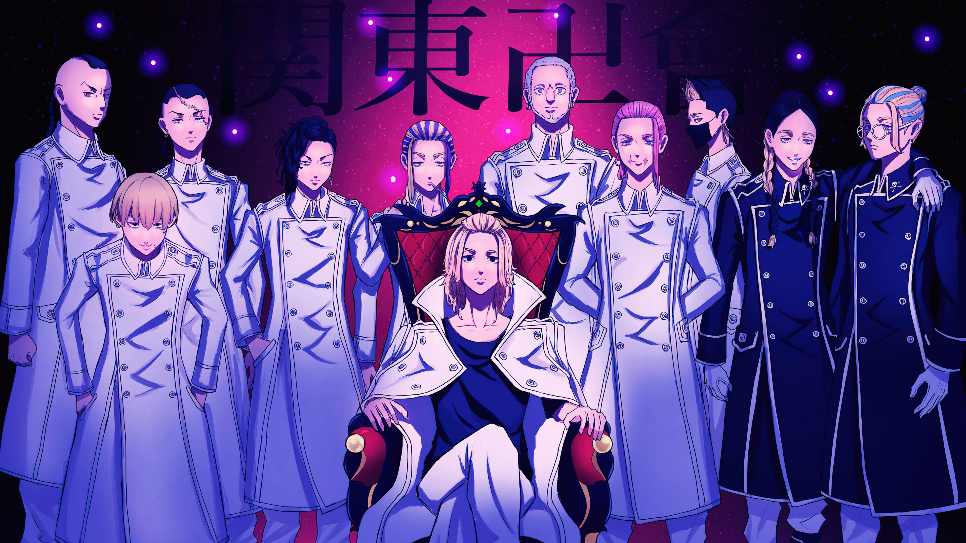 Tokyo Revengers, Kanto Manji Gang, Animeserie, Manjiro Sano, Ken Ryuguji, Keisuke Baji, Takashi Mitsuya, Kazutora Hanemiya