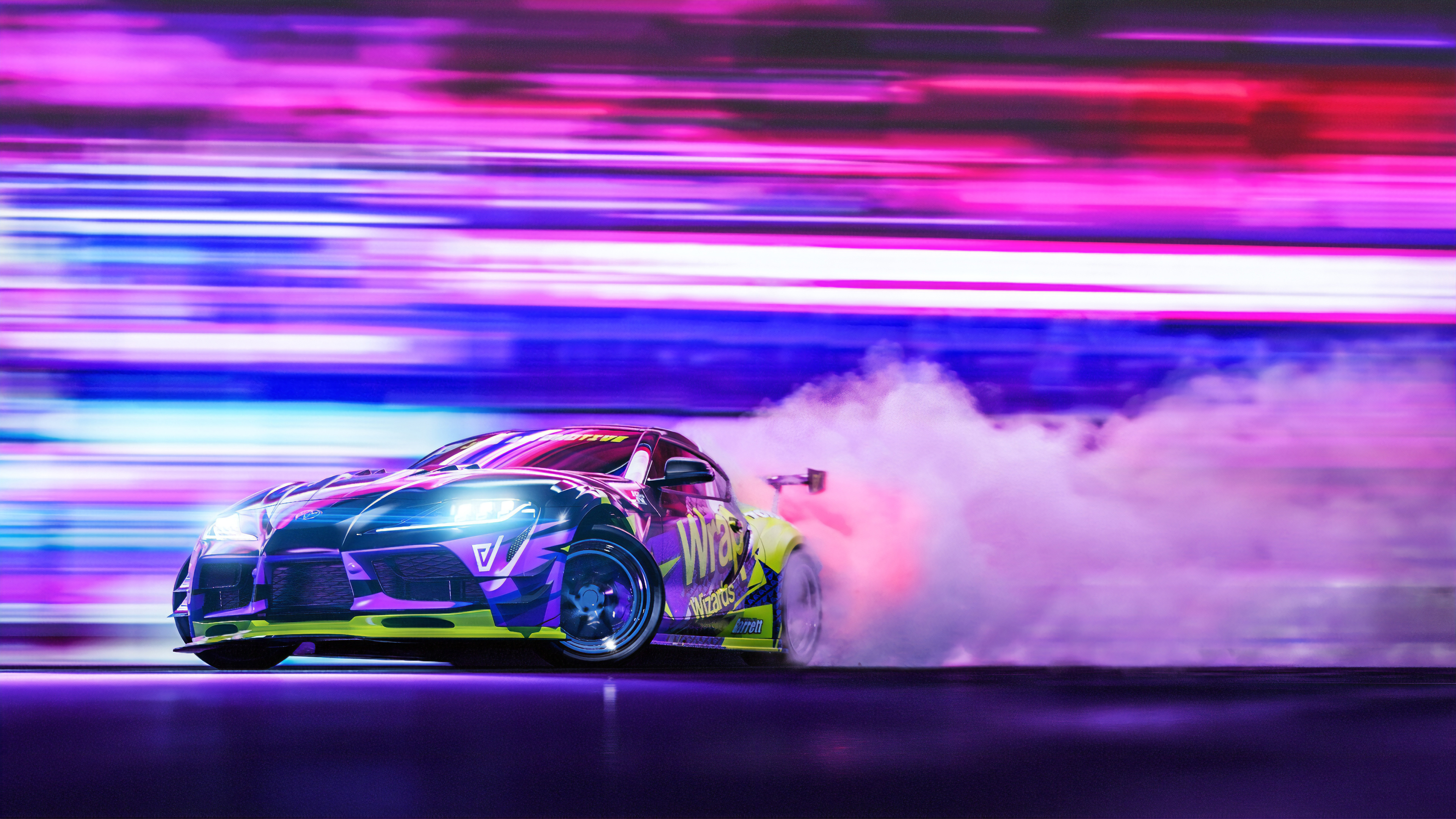 Toyota Supra, Drift, Farbenfroh