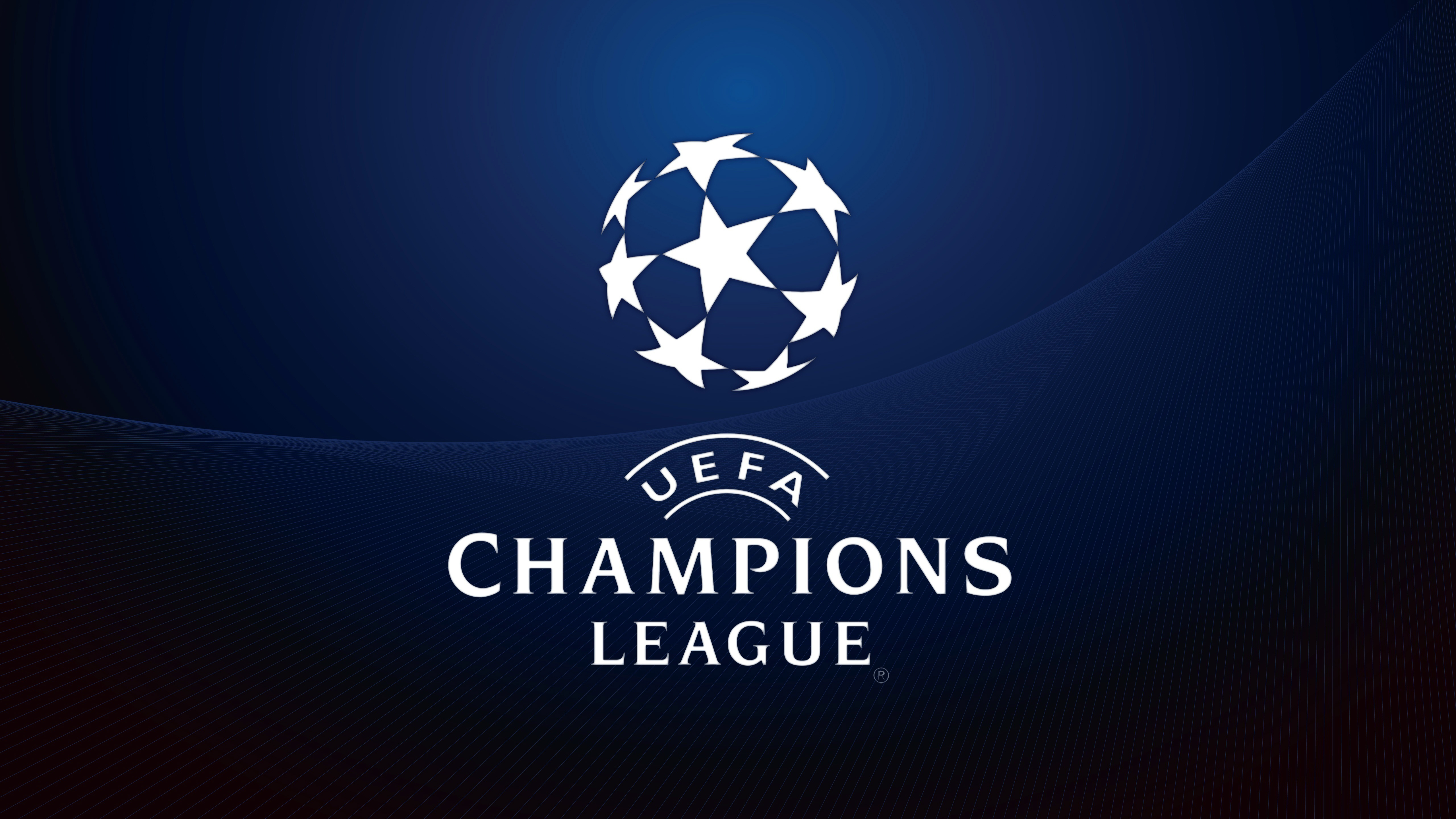 UEFA Champions League, Blauer Hintergrund, 5K, Fußball