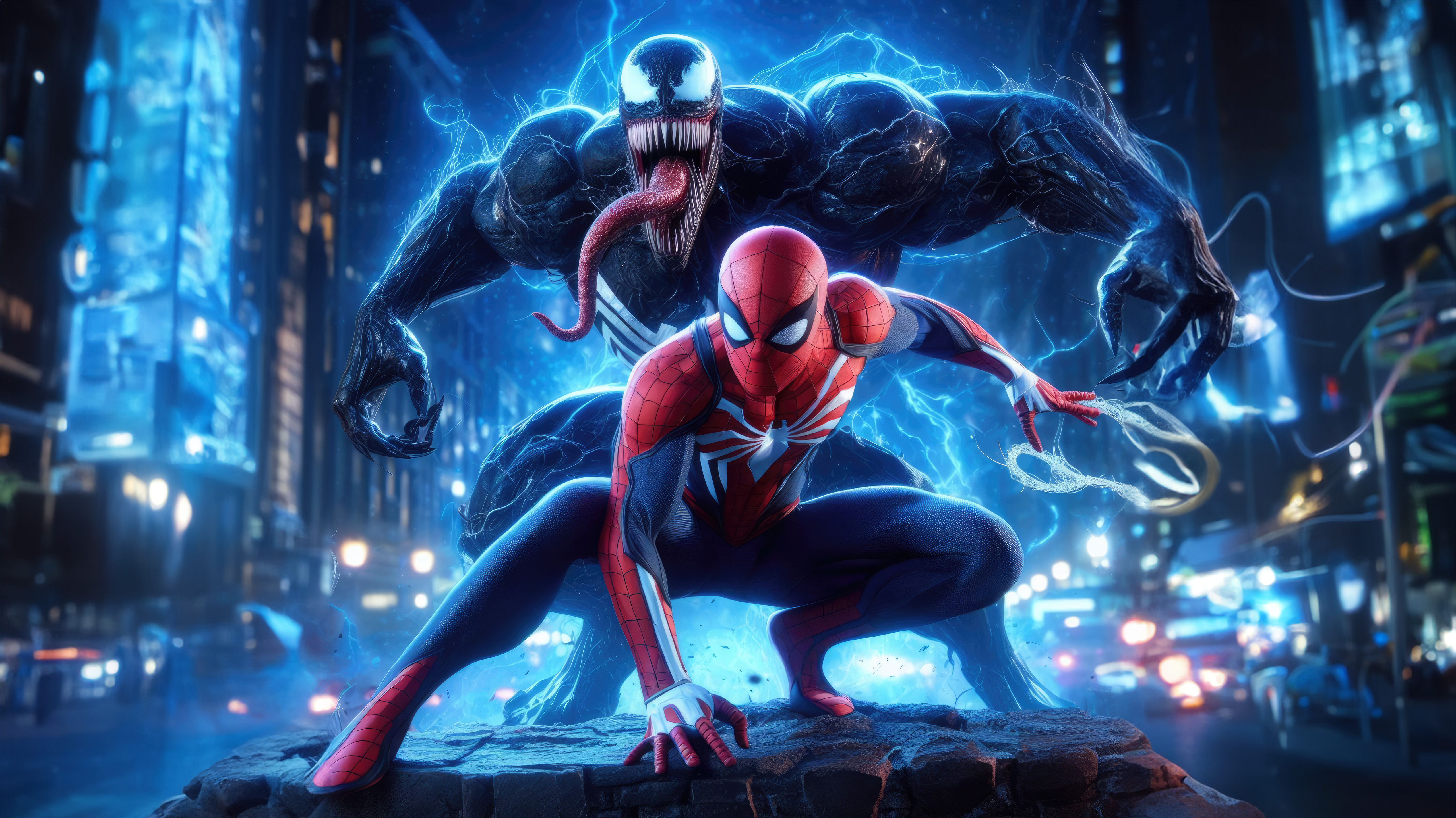 Venom, Spider-Man, Concept Art, 5K, Marvel Comics, Spiderman