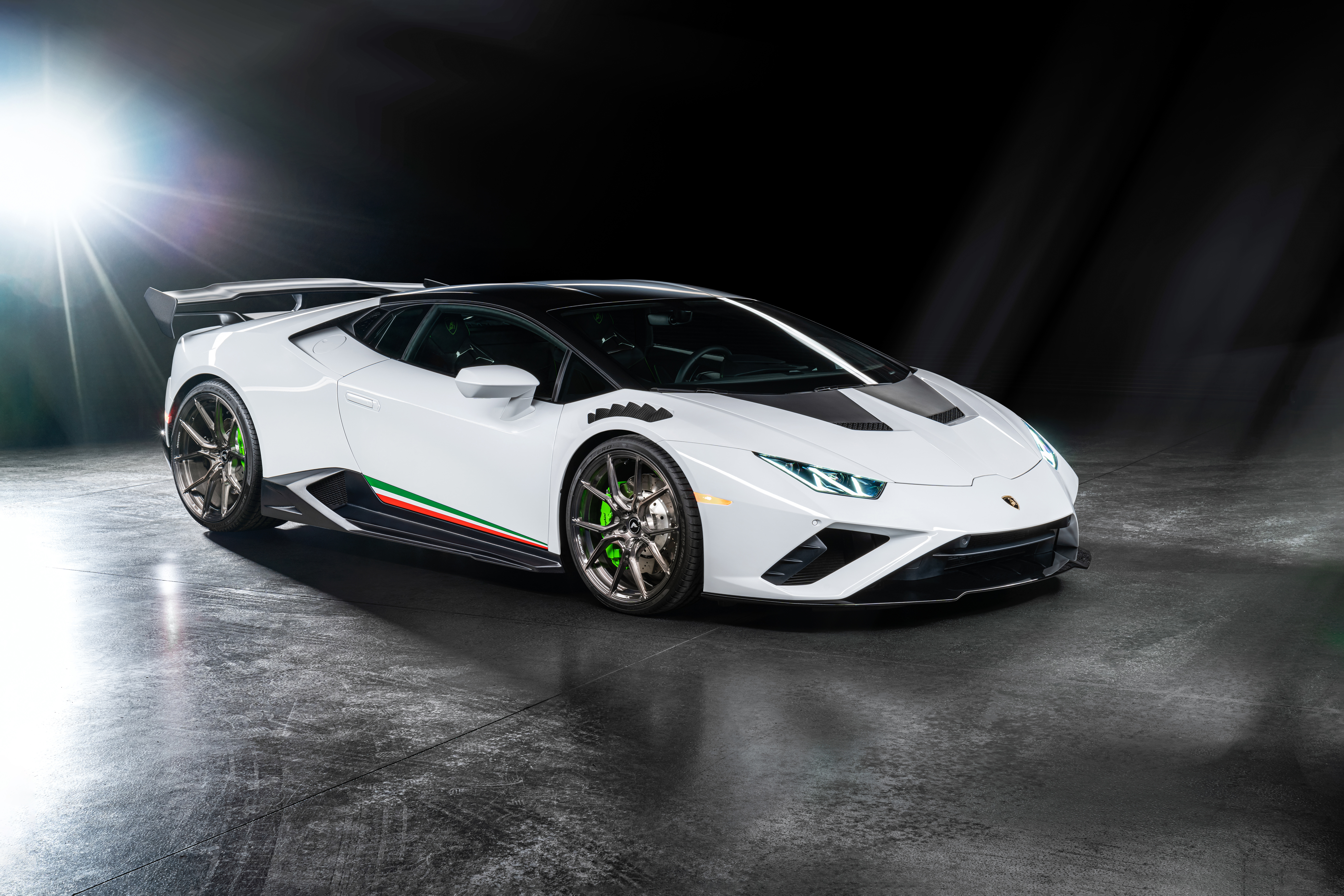 Vorsteiner Lamborghini Huracán EVO RWD Monza, 2021, Dunkler Hintergrund, 5K, 8K
