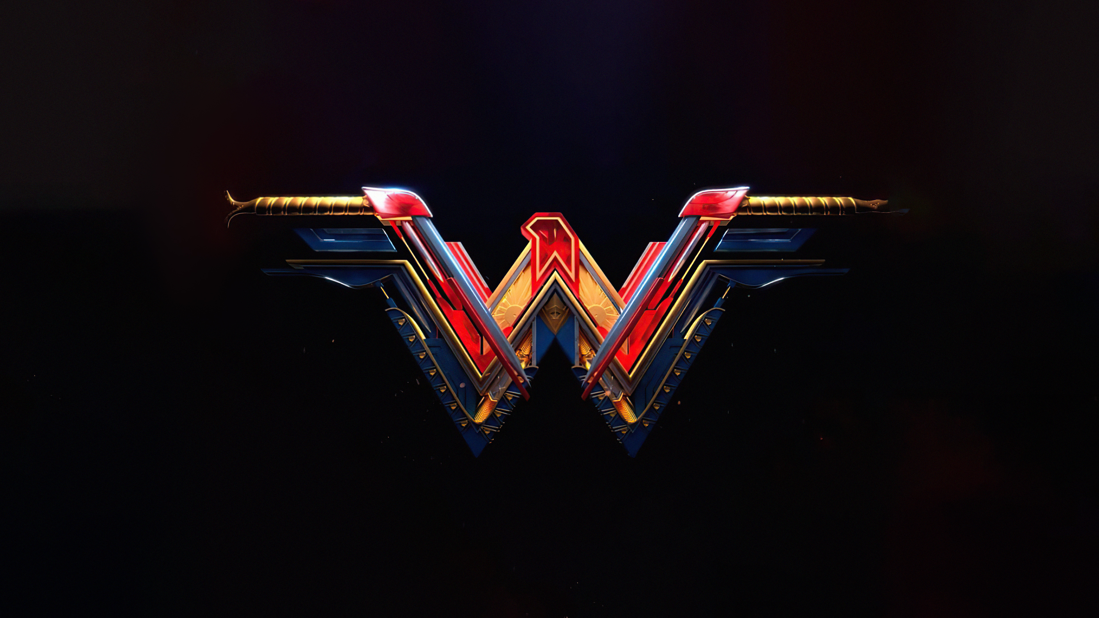 Wonder Woman, Schwarzer Hintergrund, DC-Superhelden, AMOLED
