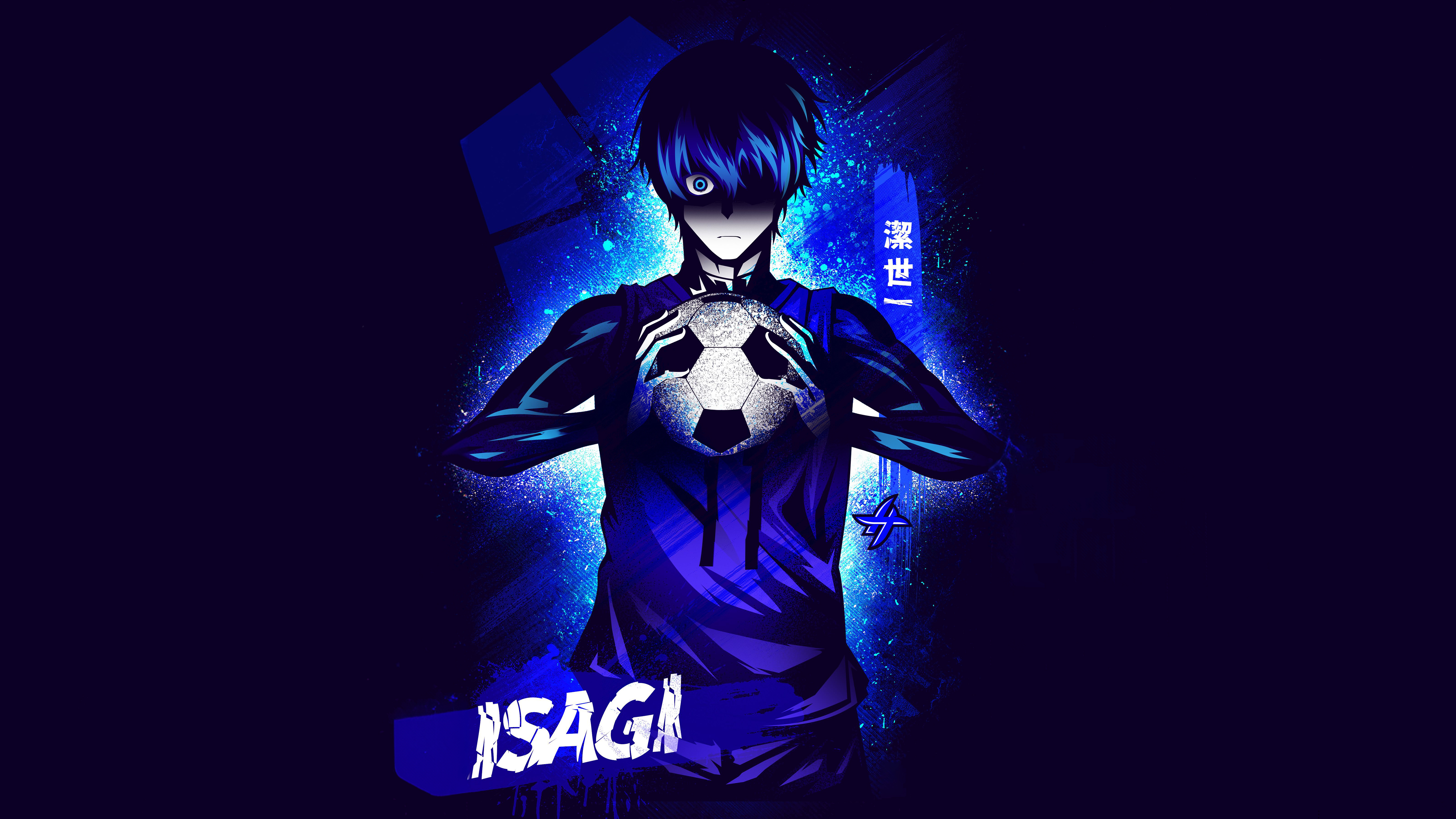 Yoichi Isagi, blaue Ästhetik, Team Z, Anime-Serie, Blue Lock, 5K, dunkelblau